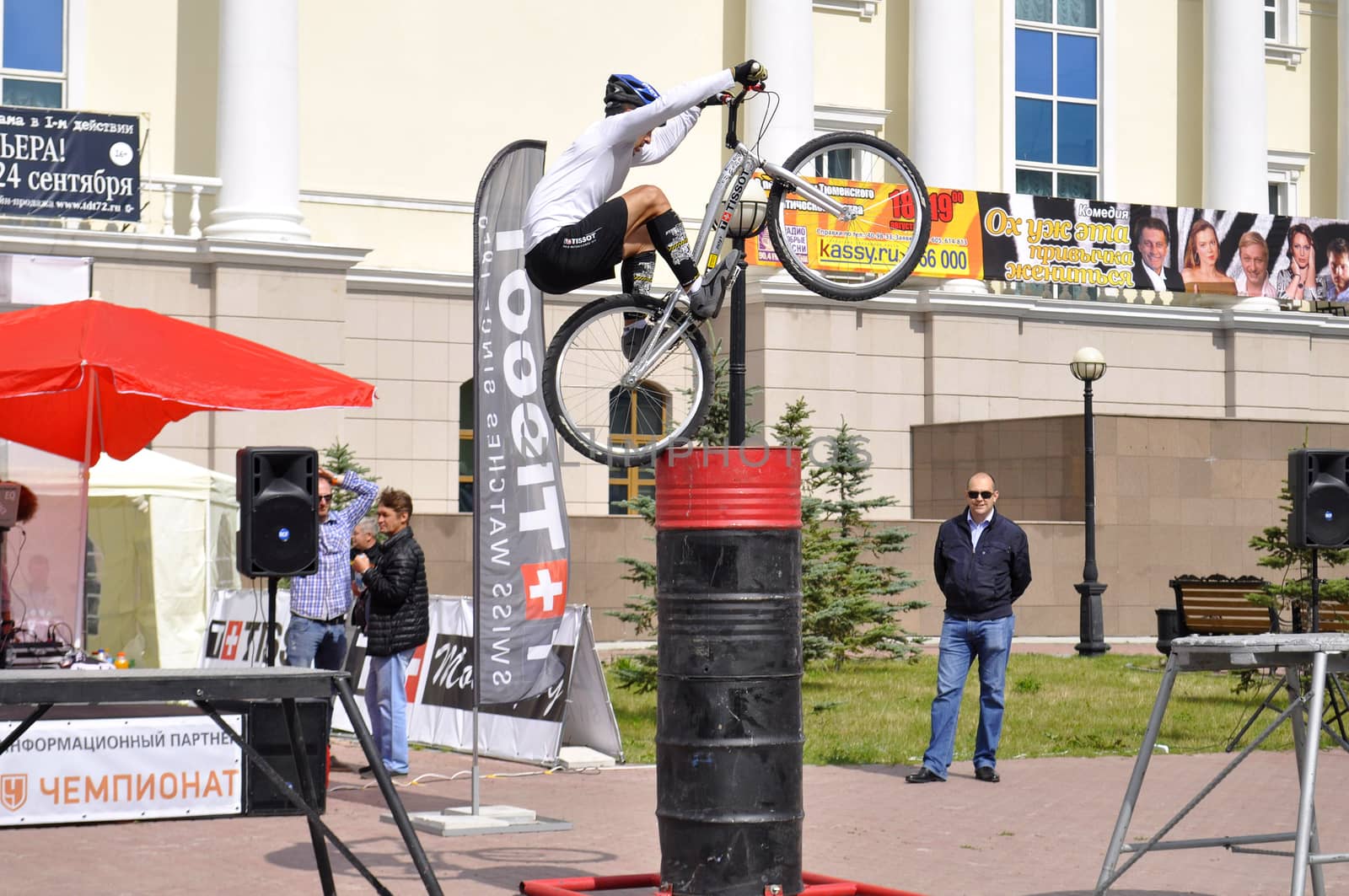 Timur Ibragimov � the champion of Russia on a cycle trial, acts in Tyumen on a holiday the City Day 26.07.2014�