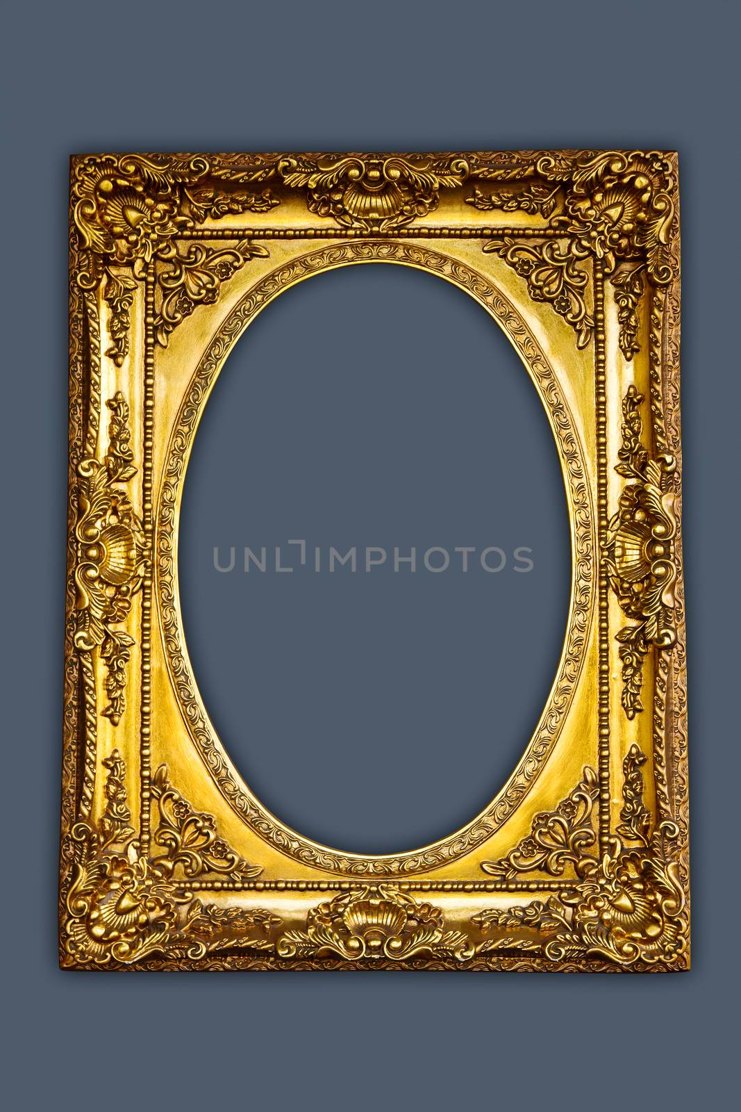 vintage picture frame, gold plated.