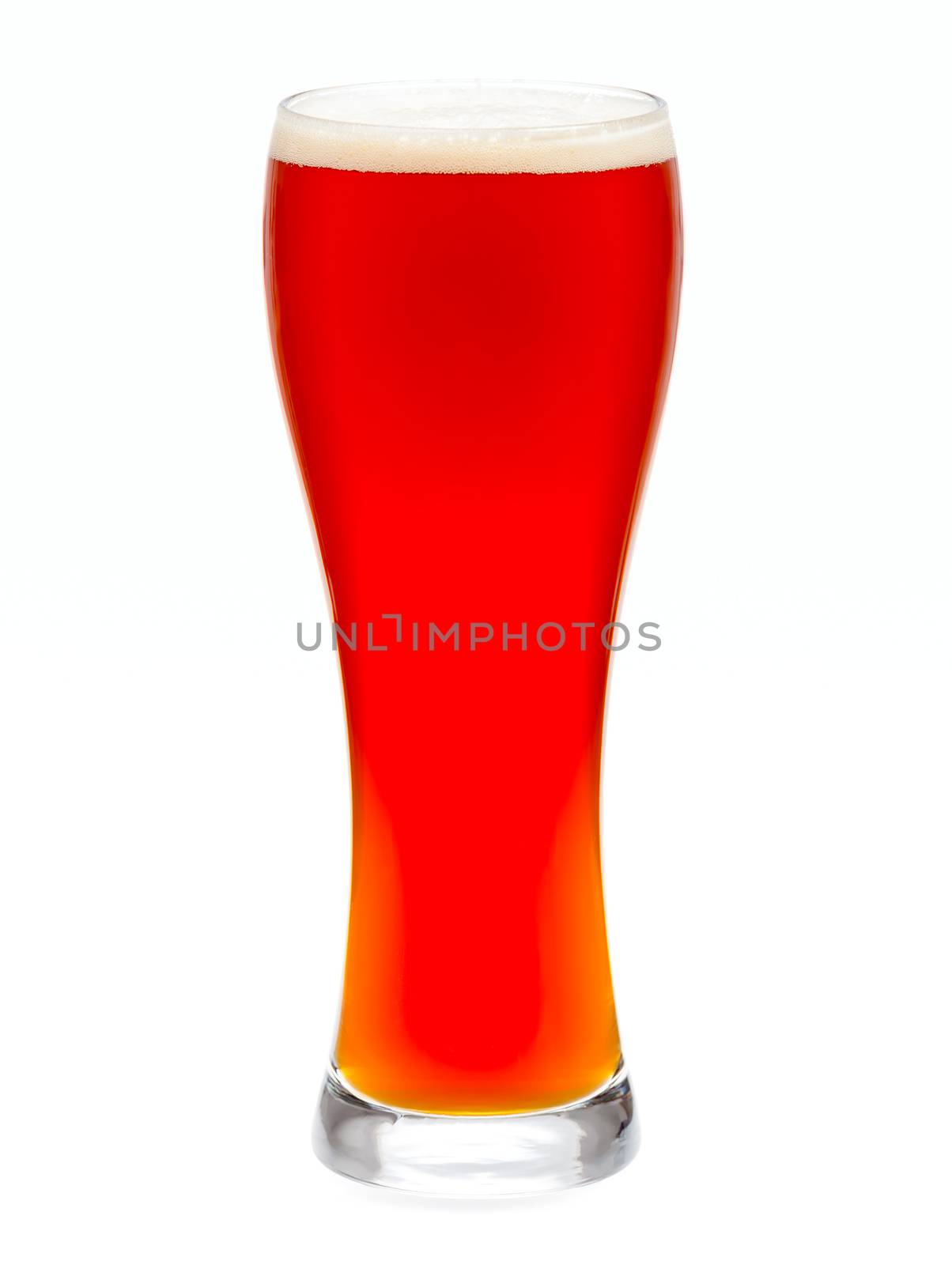 Glass of red beer isolated by naumoid