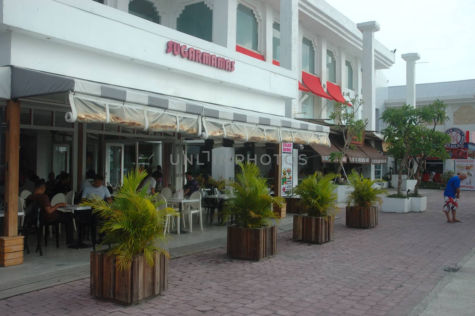 Bali, Indonesia - November 25, 2012: Discovery shopping mall building exterior at Kuta, Bali-Indonesia.