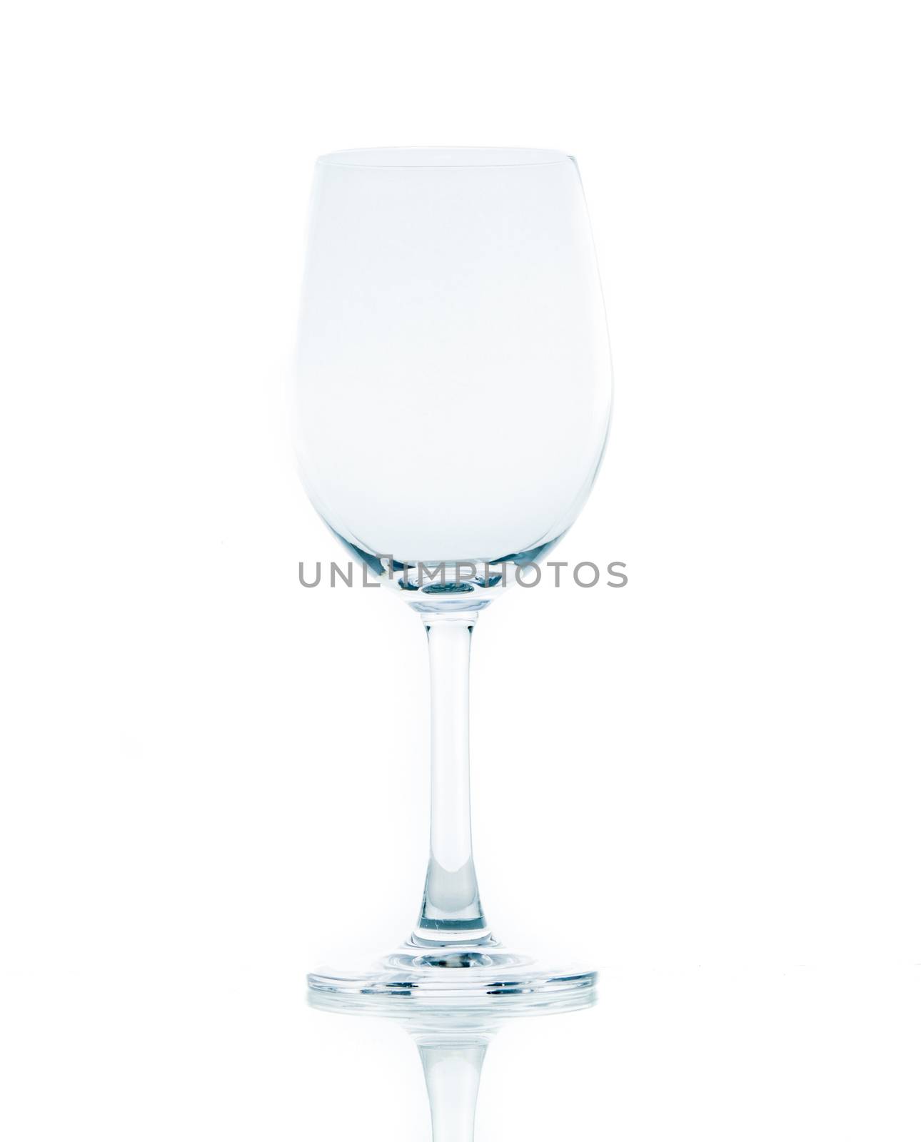 Glass water clear isolate on over white background