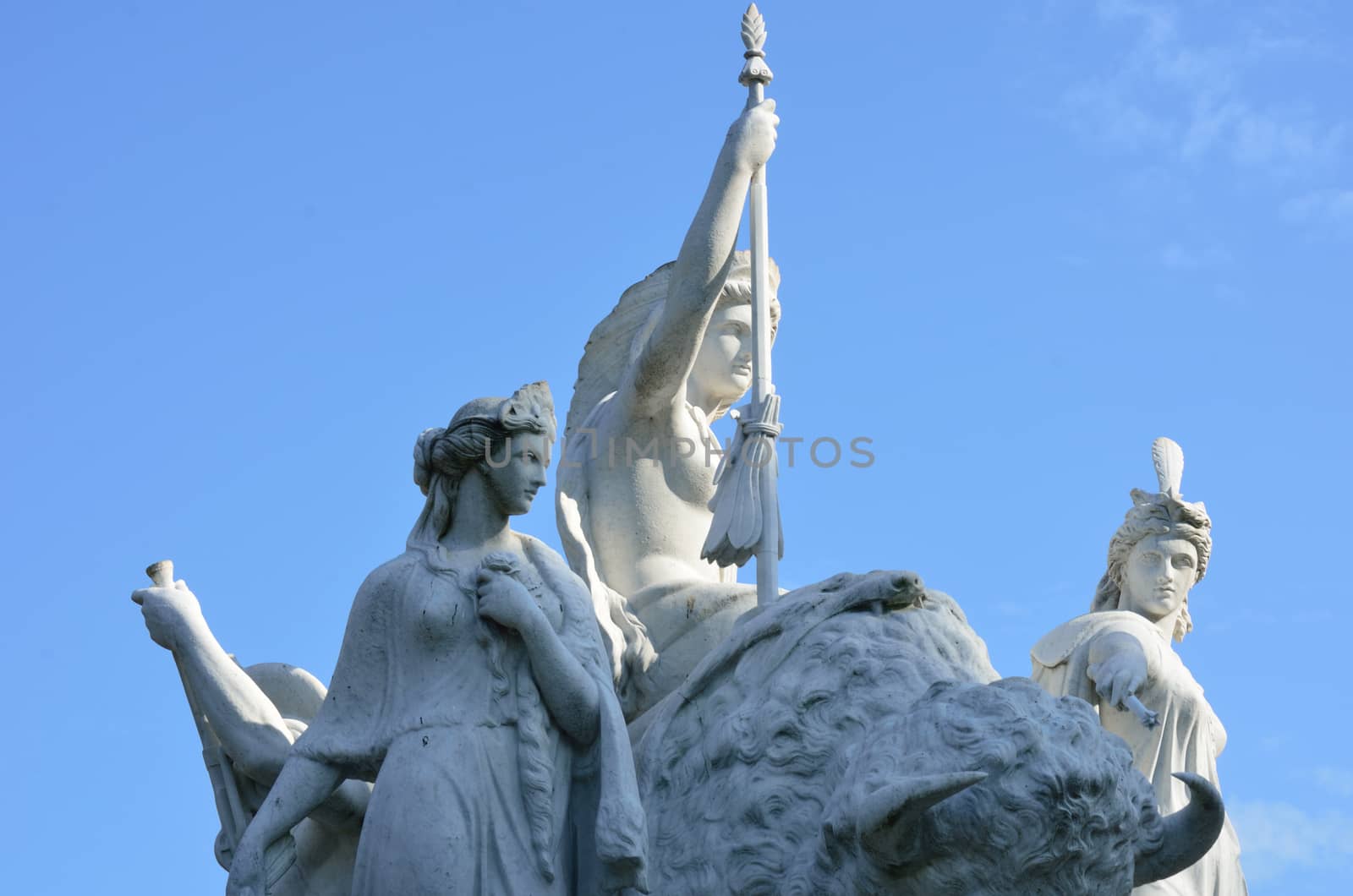 Close up of white statue at Albert Memorial