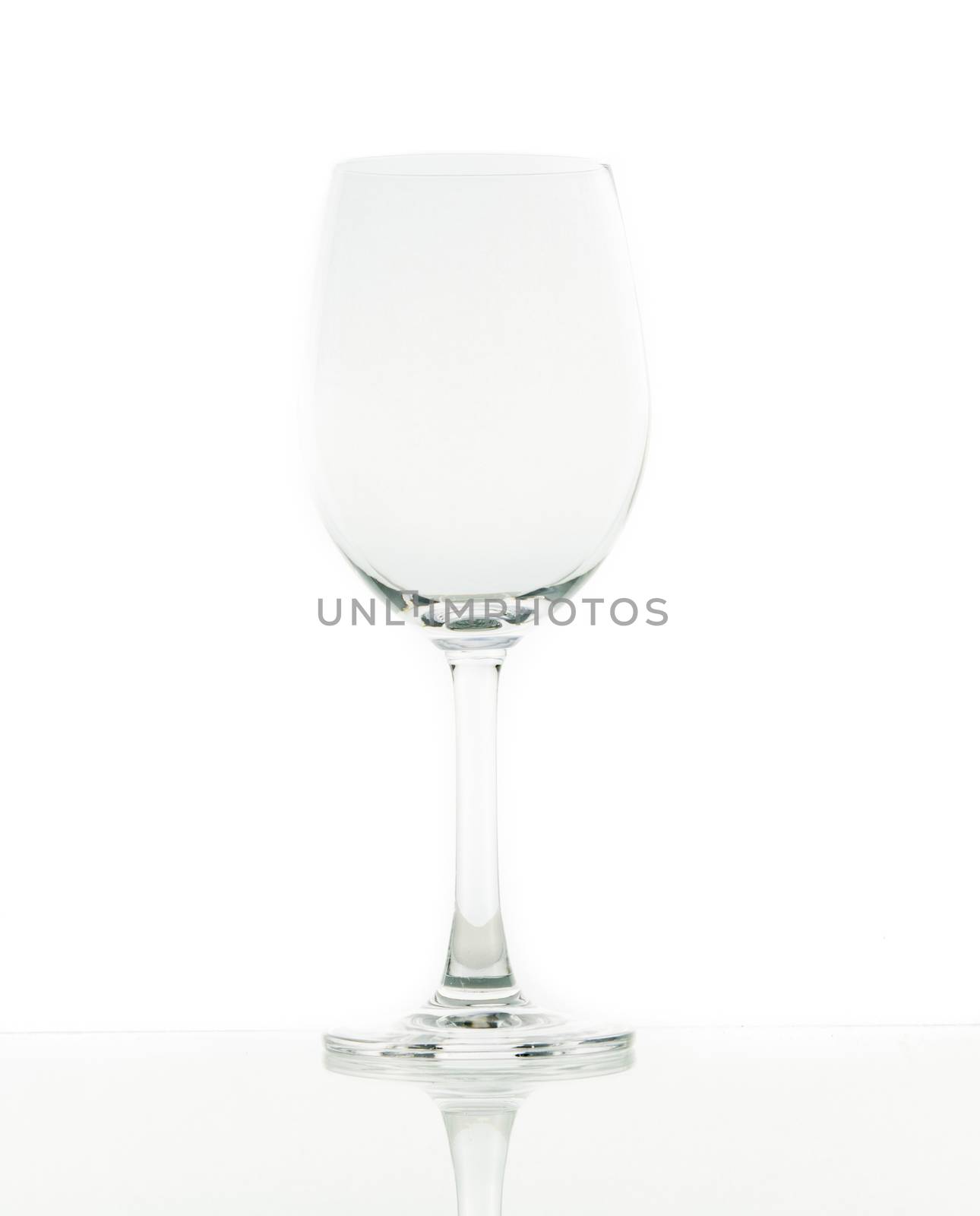 Glass water clear isolate on over white background