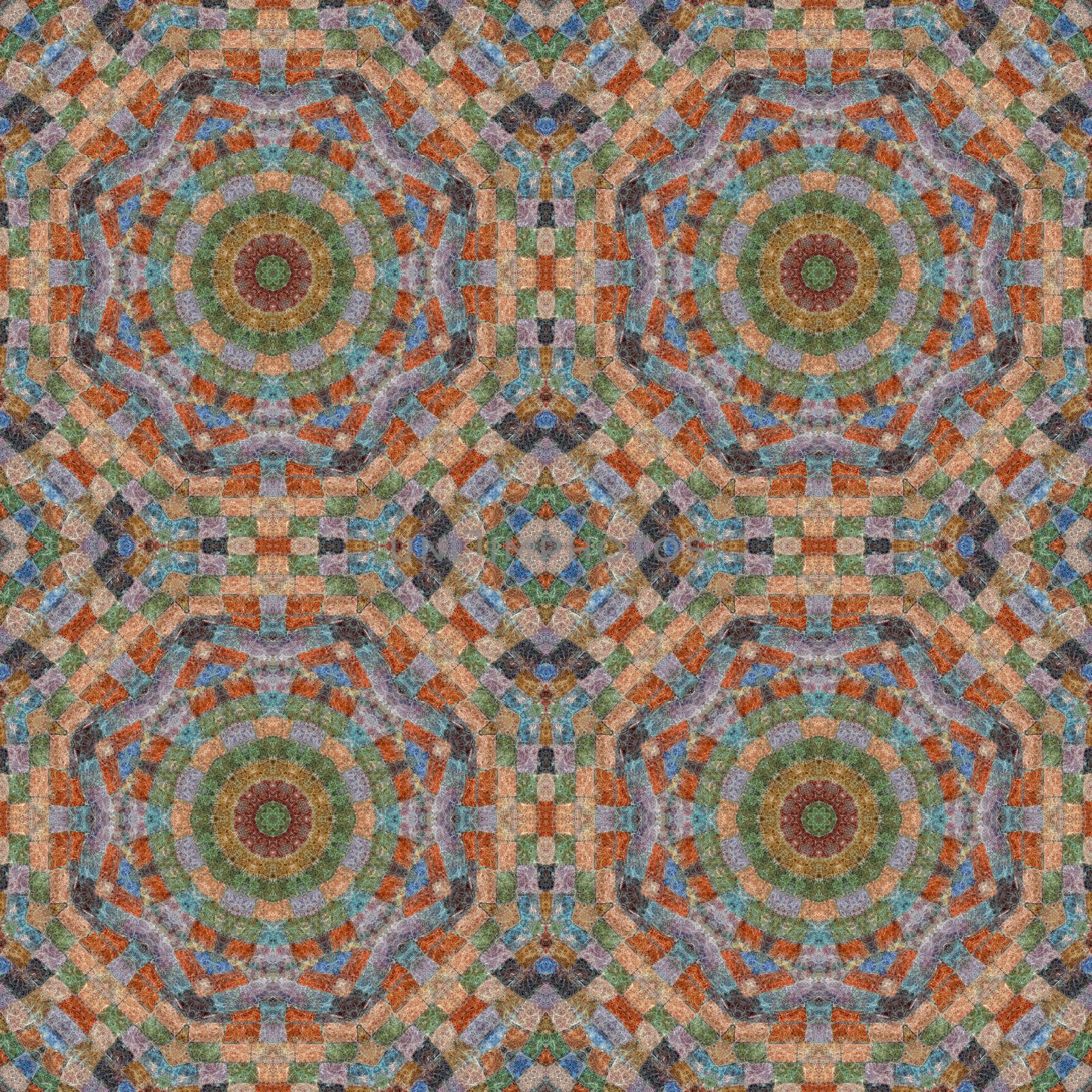 Seamless pattern, mosaic of  fabric by alexcoolok