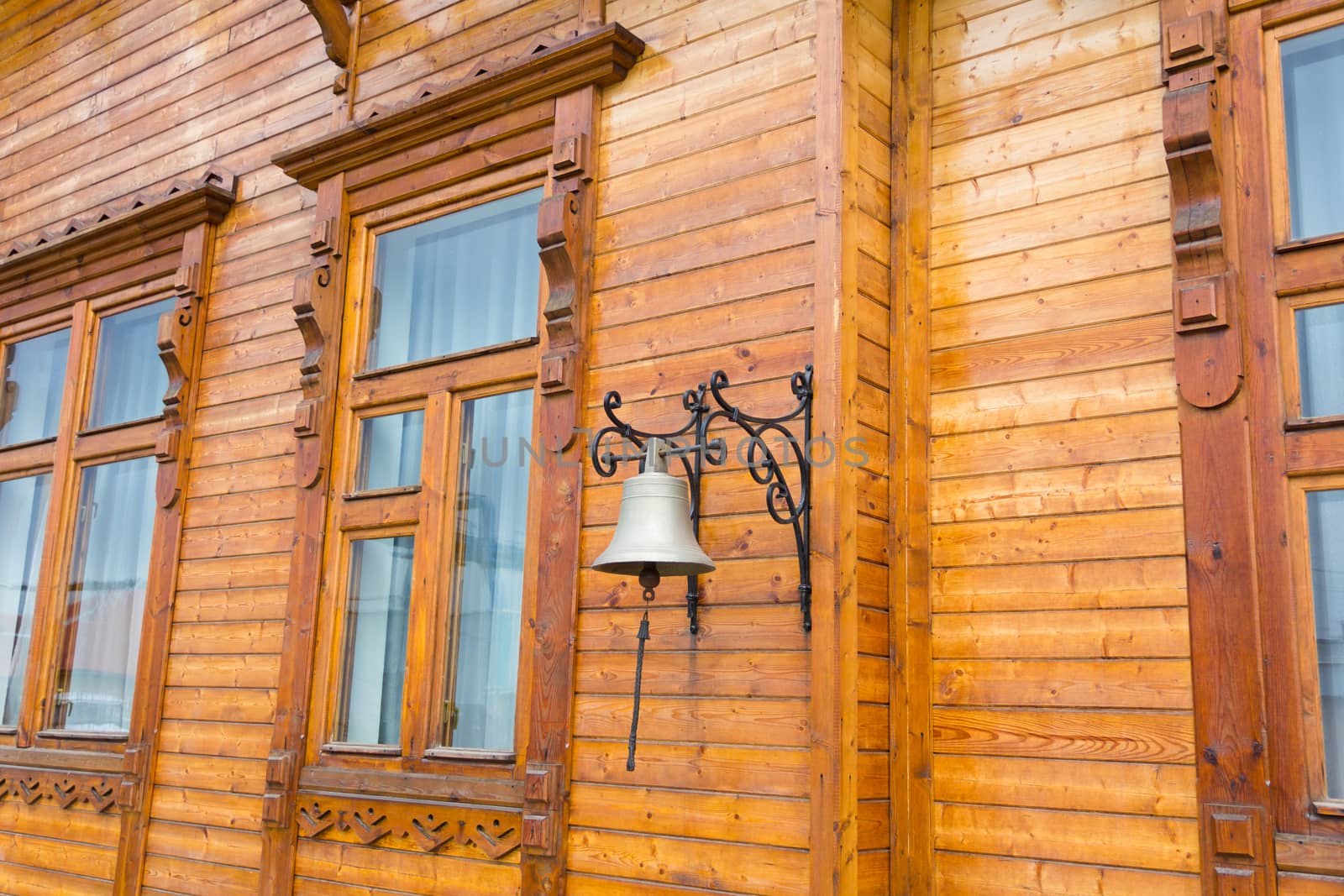 Photo of old railroad bell on road travel