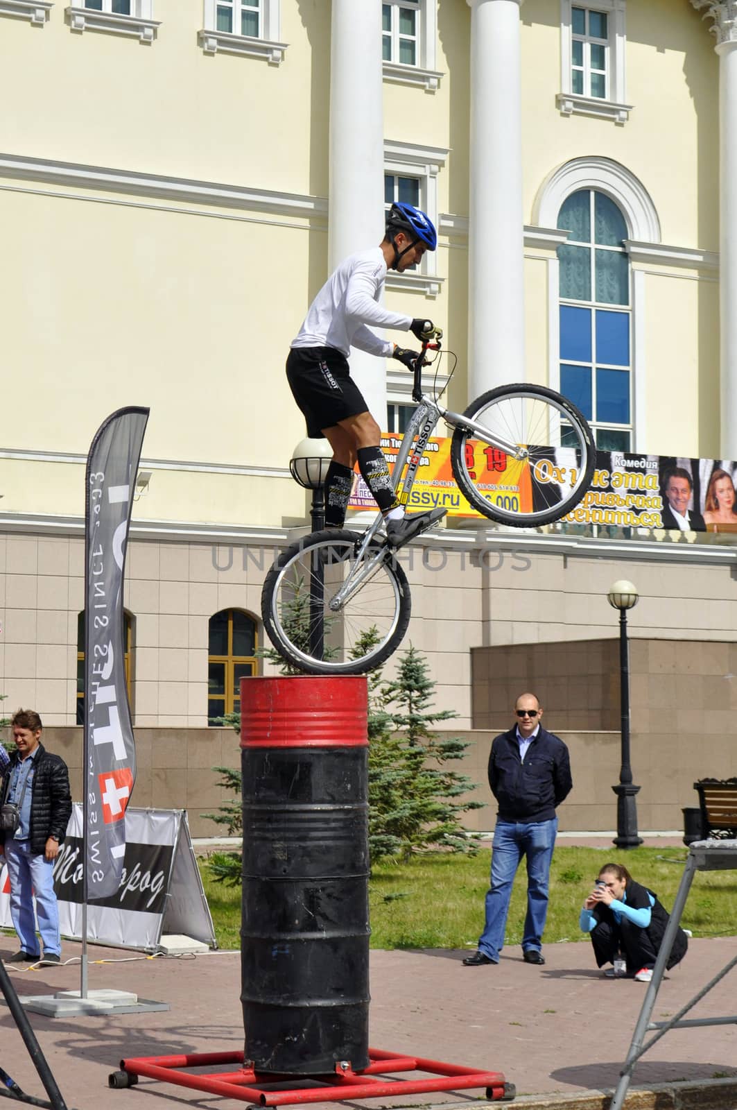 Timur Ibragimov performance, champions of Russia on a cycle trial. City Day of Tyumen on July 26, 2014