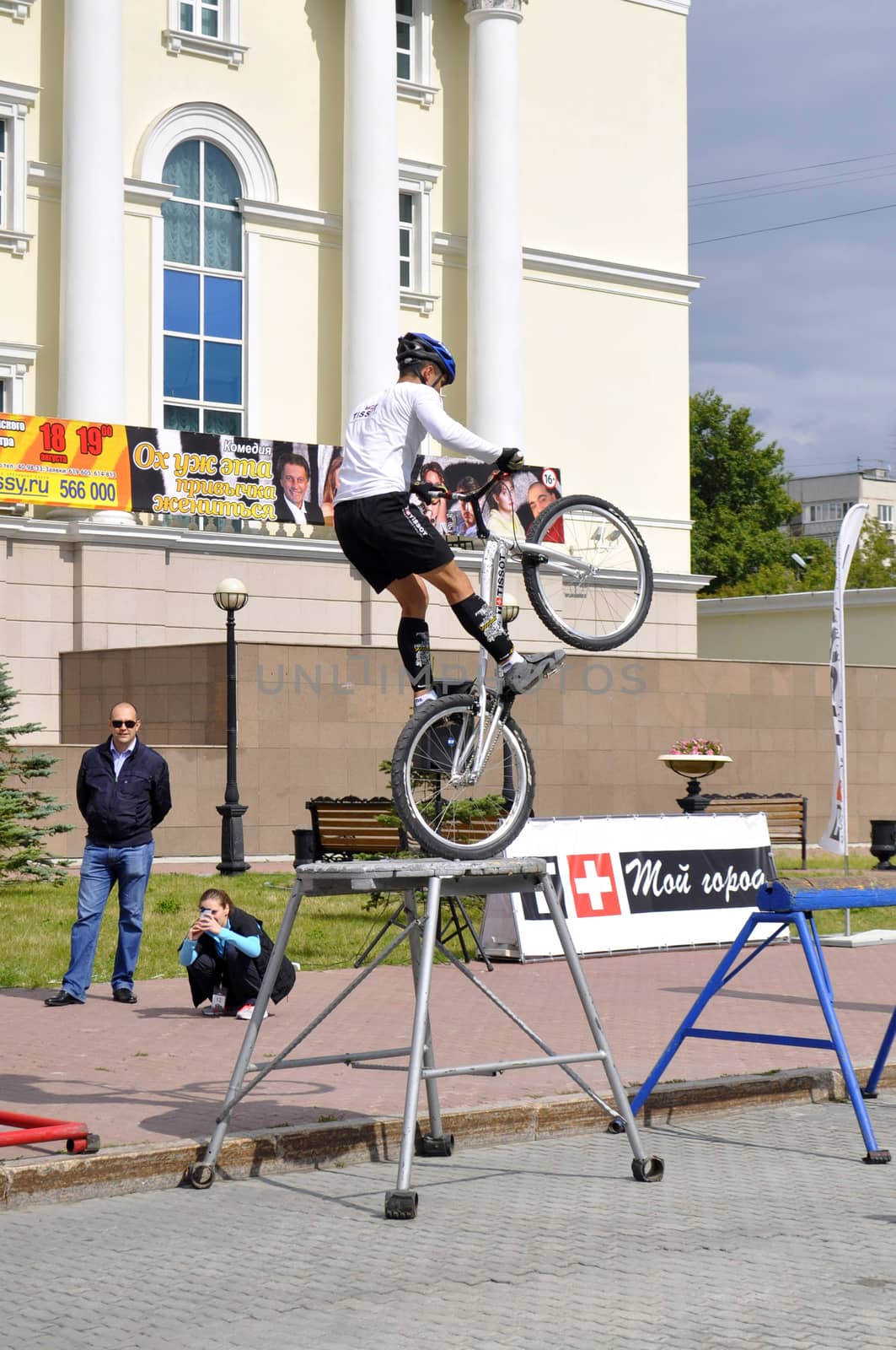 Timur Ibragimov performance, champions of Russia on a cycle trial. City Day of Tyumen on July 26, 2014