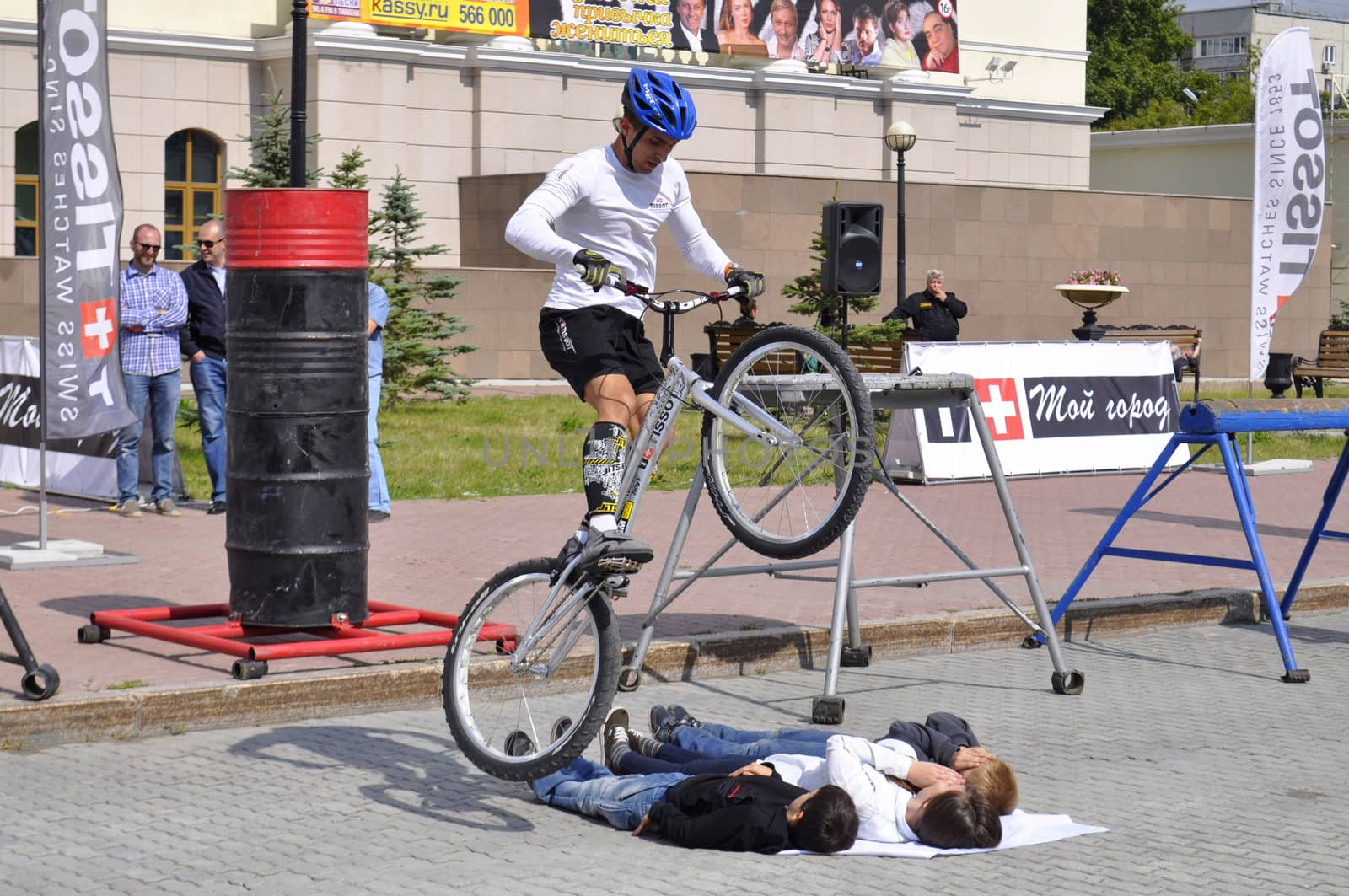 Timur Ibragimov performance, champions of Russia on a cycle trial. City Day of Tyumen on July 26, 2014