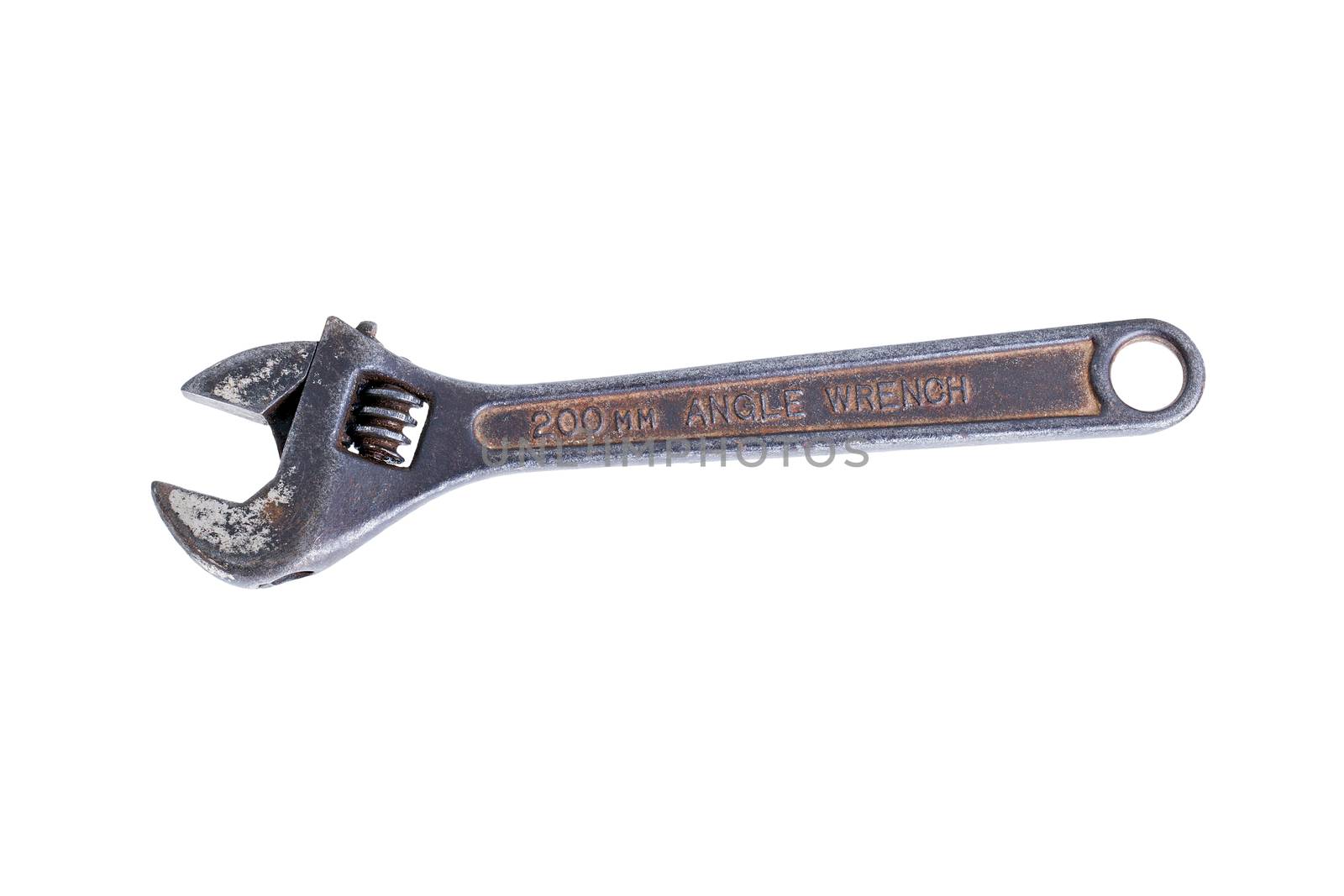 Angel wrench isolated on white background