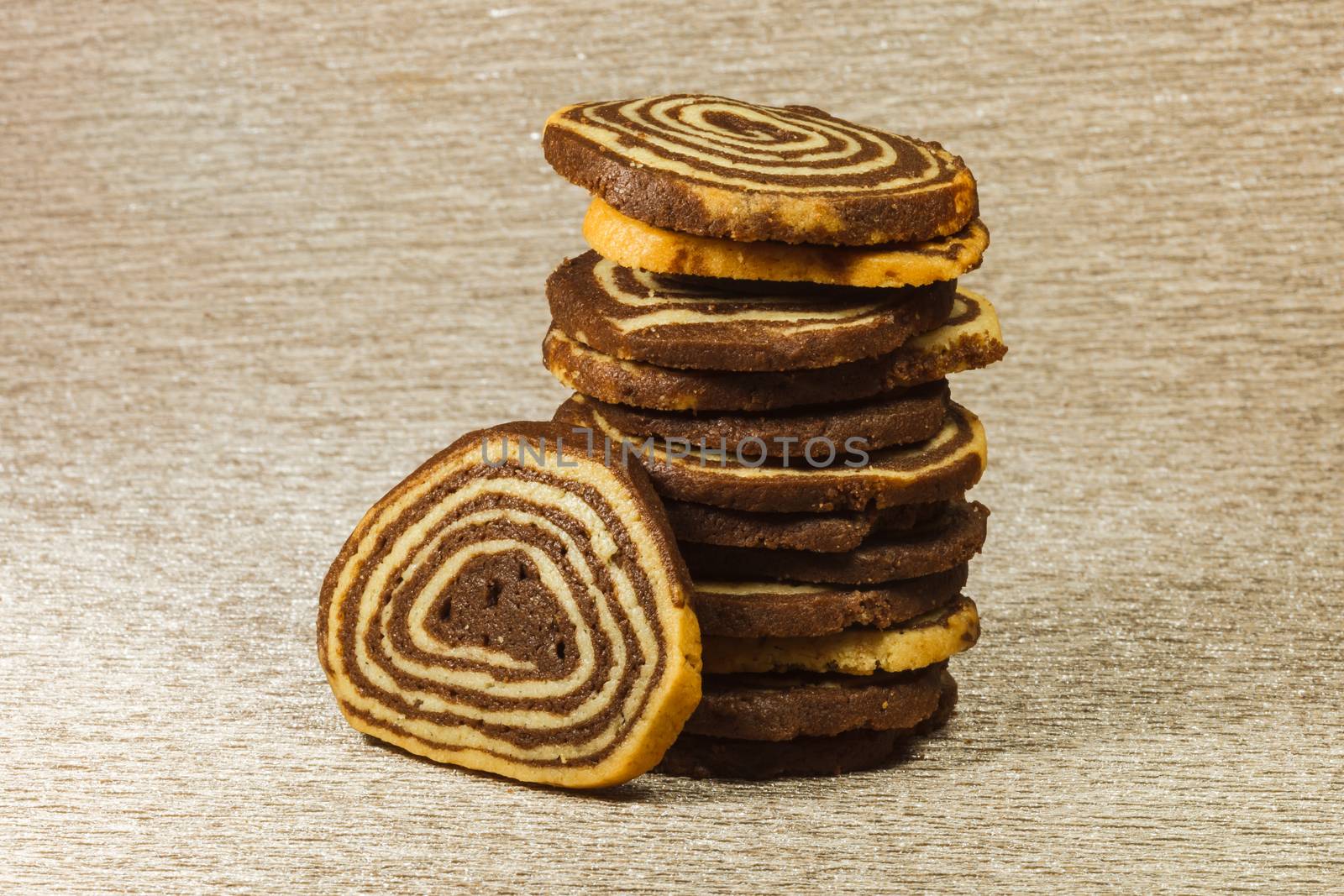 Closeup of cookies fancy tower