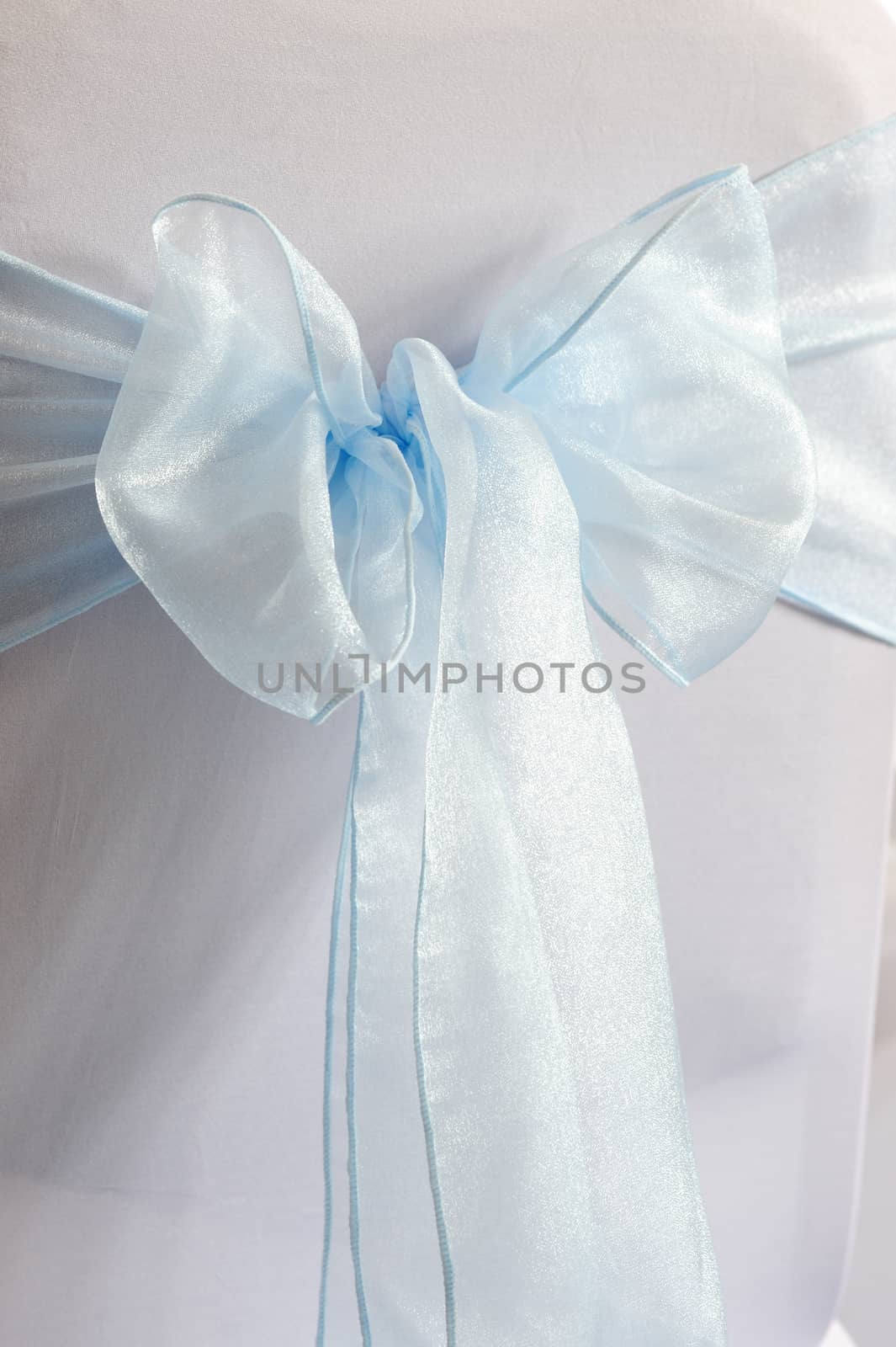 Blue and white chair cover by kmwphotography