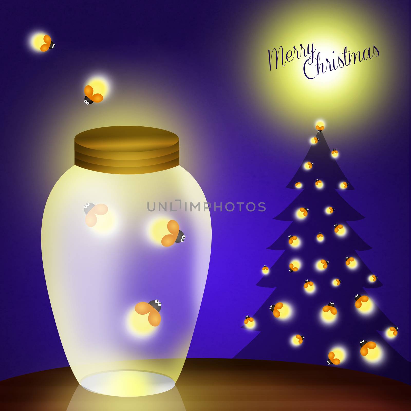 fireflies in the jar at Christmas