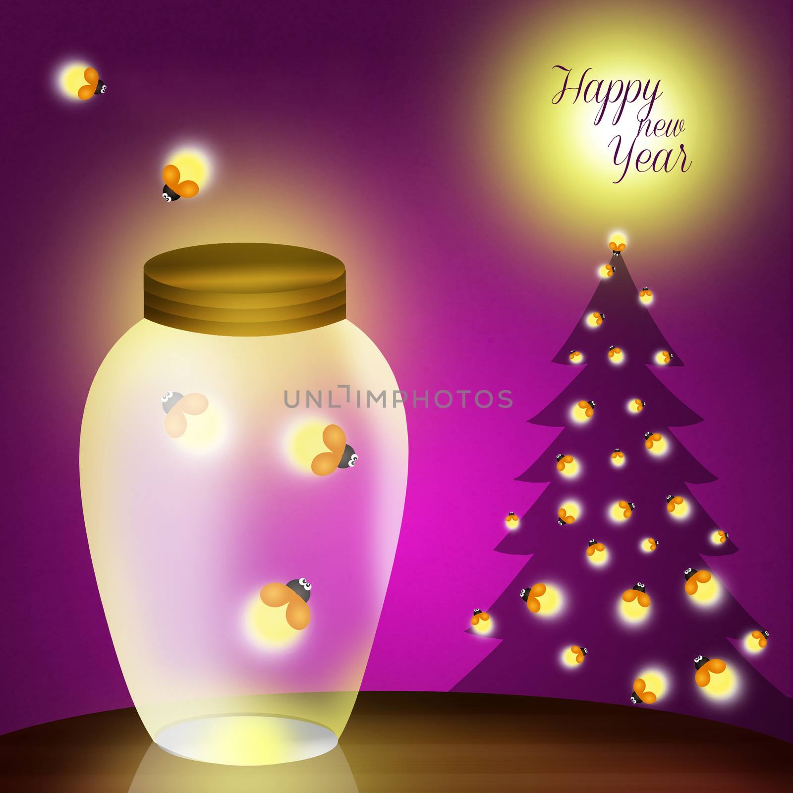 illustration of the New Year