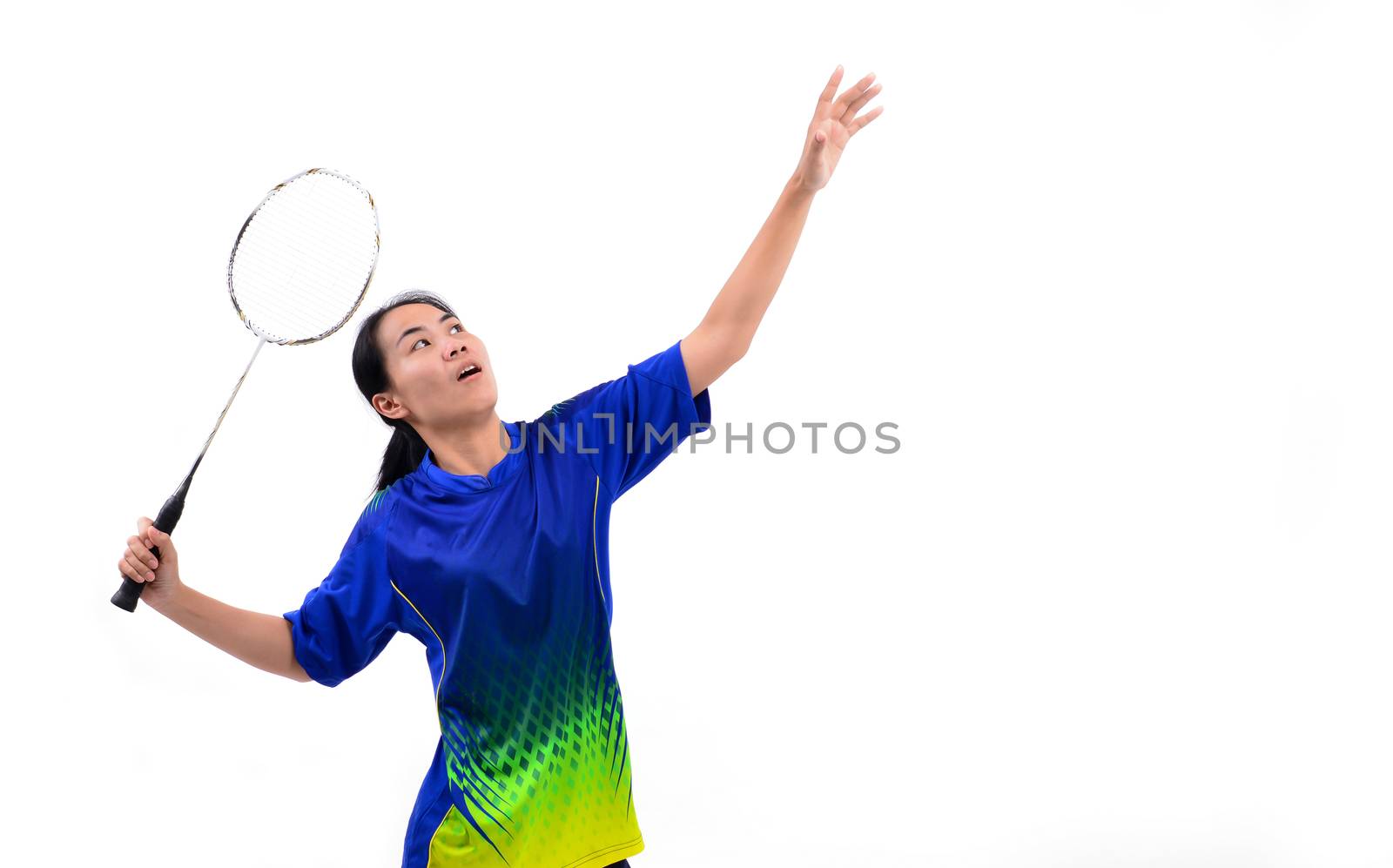 badminton player in action by anankkml