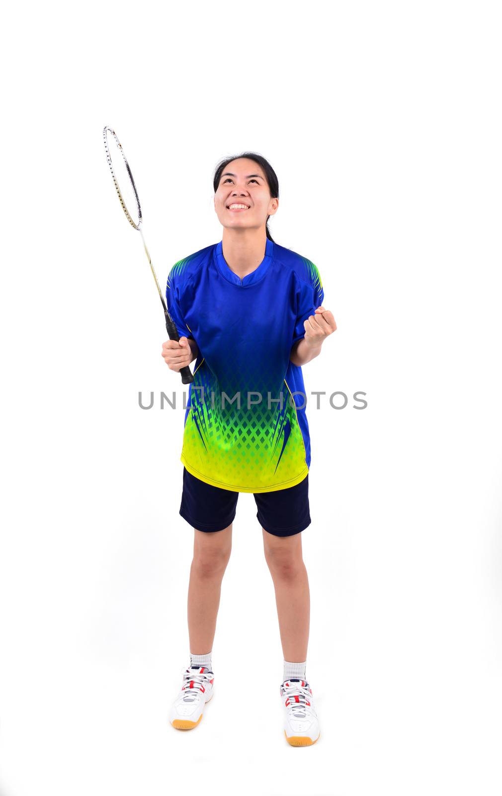 badminton player in action by anankkml