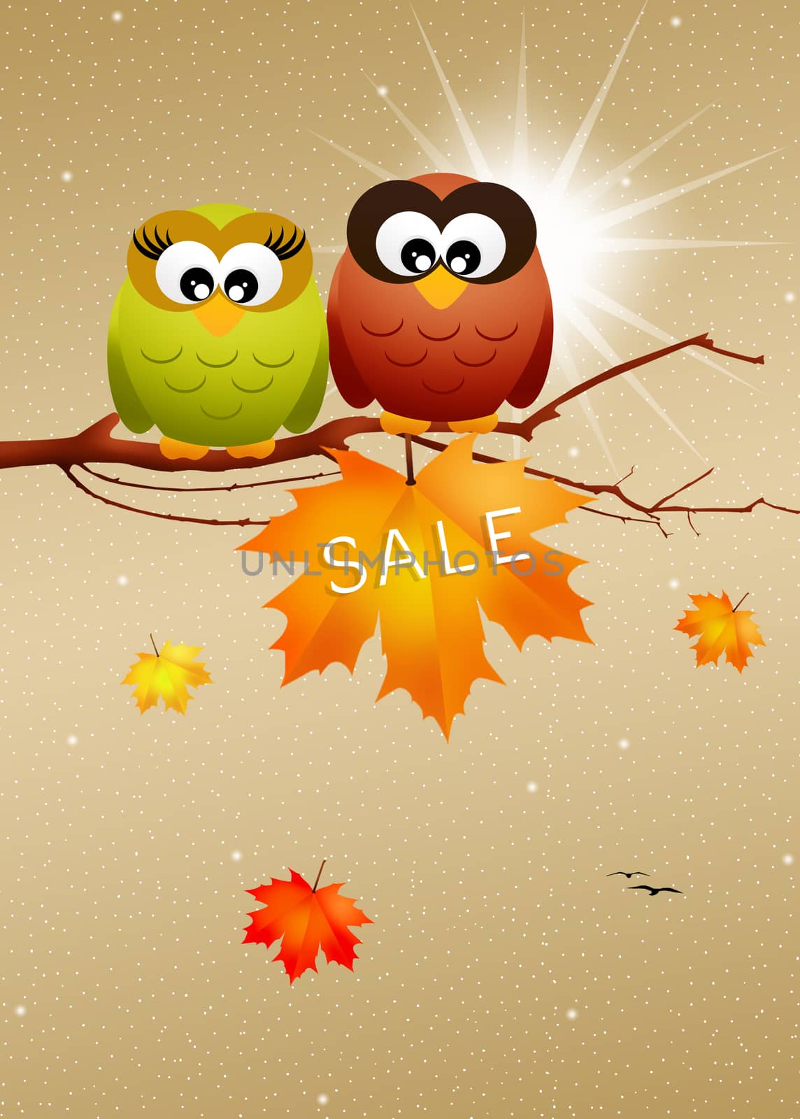 illustration of autumn sales