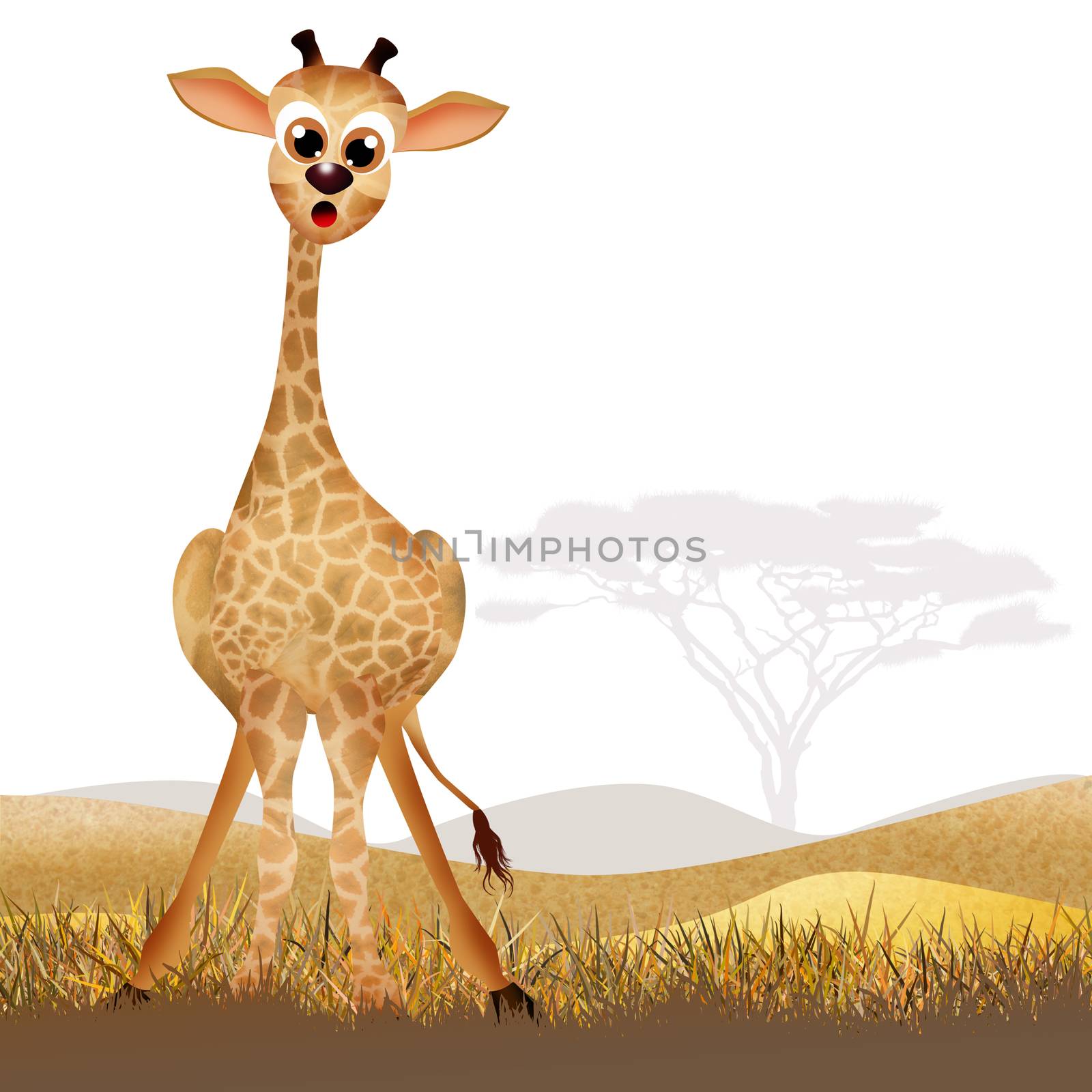 illustration of giraffe cartoon