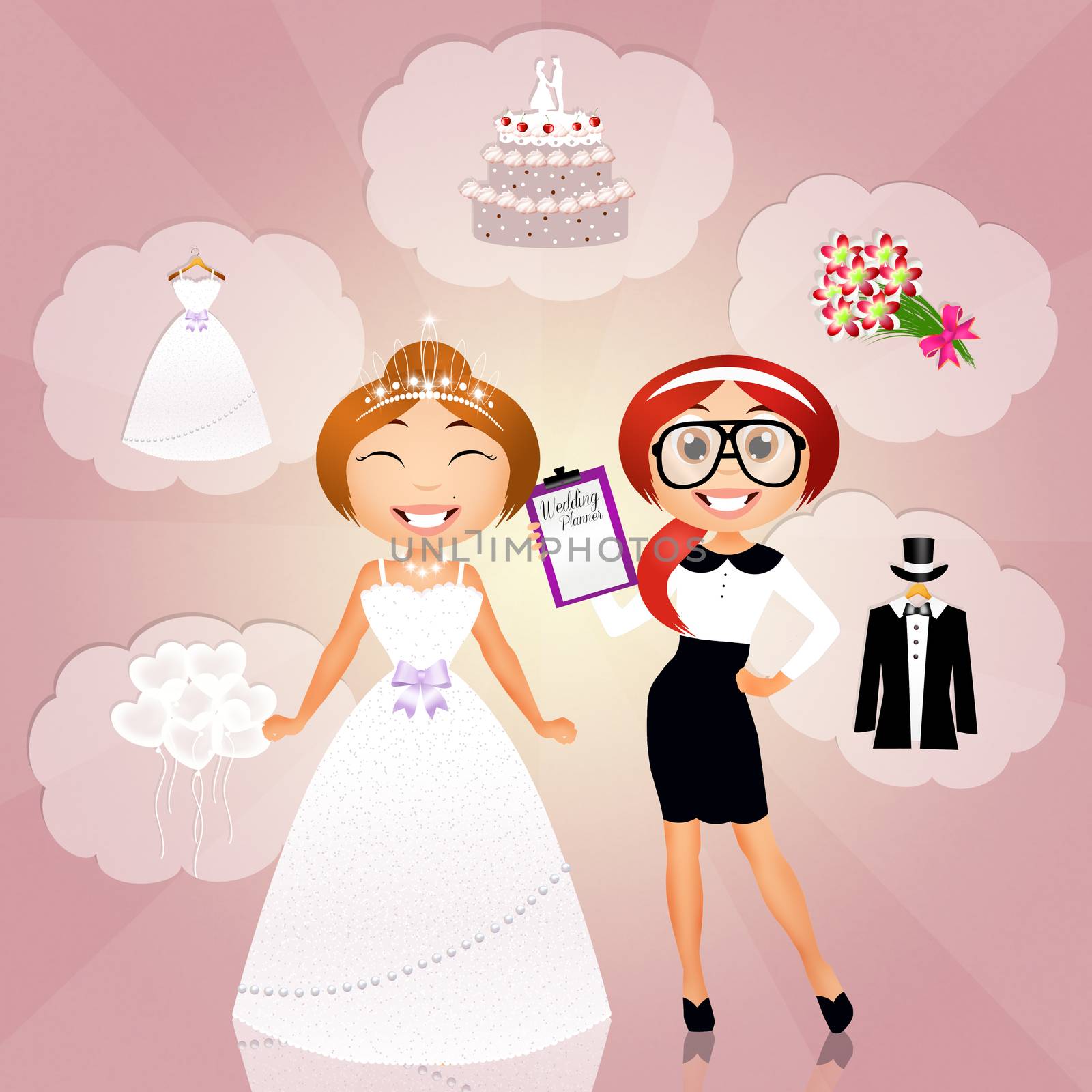 illustration of Wedding planner