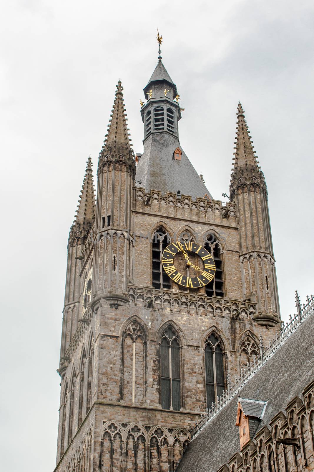 The tower of Ypres Cloth Hall Flanders Belgium by Havana