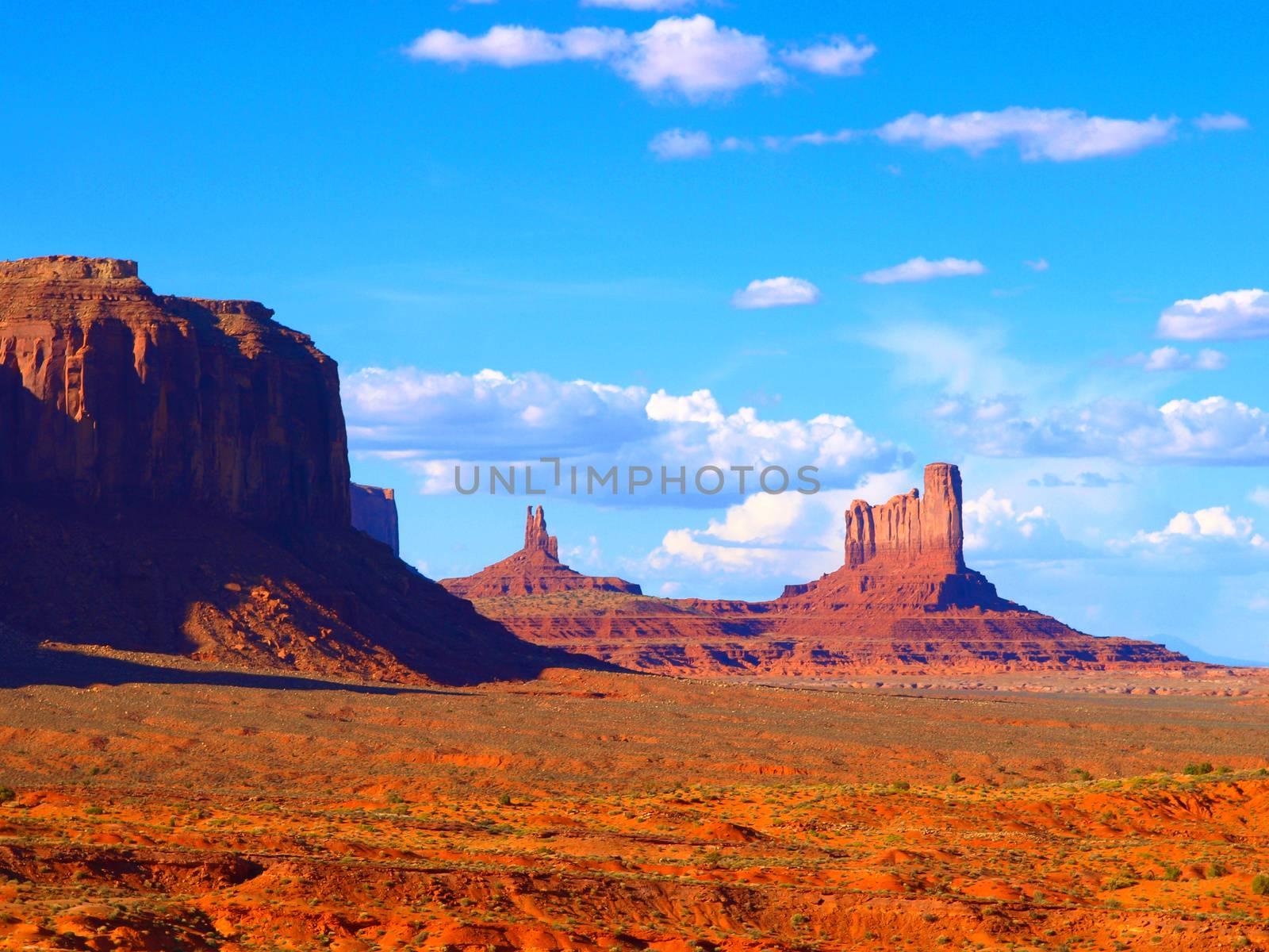 Orange rock formations of Monument Valley (Utah, USA)