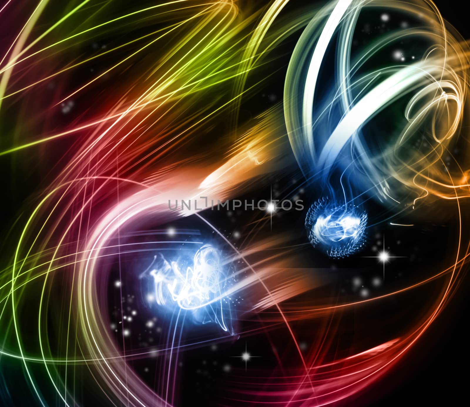 Abstract swirly lines futuristic space background