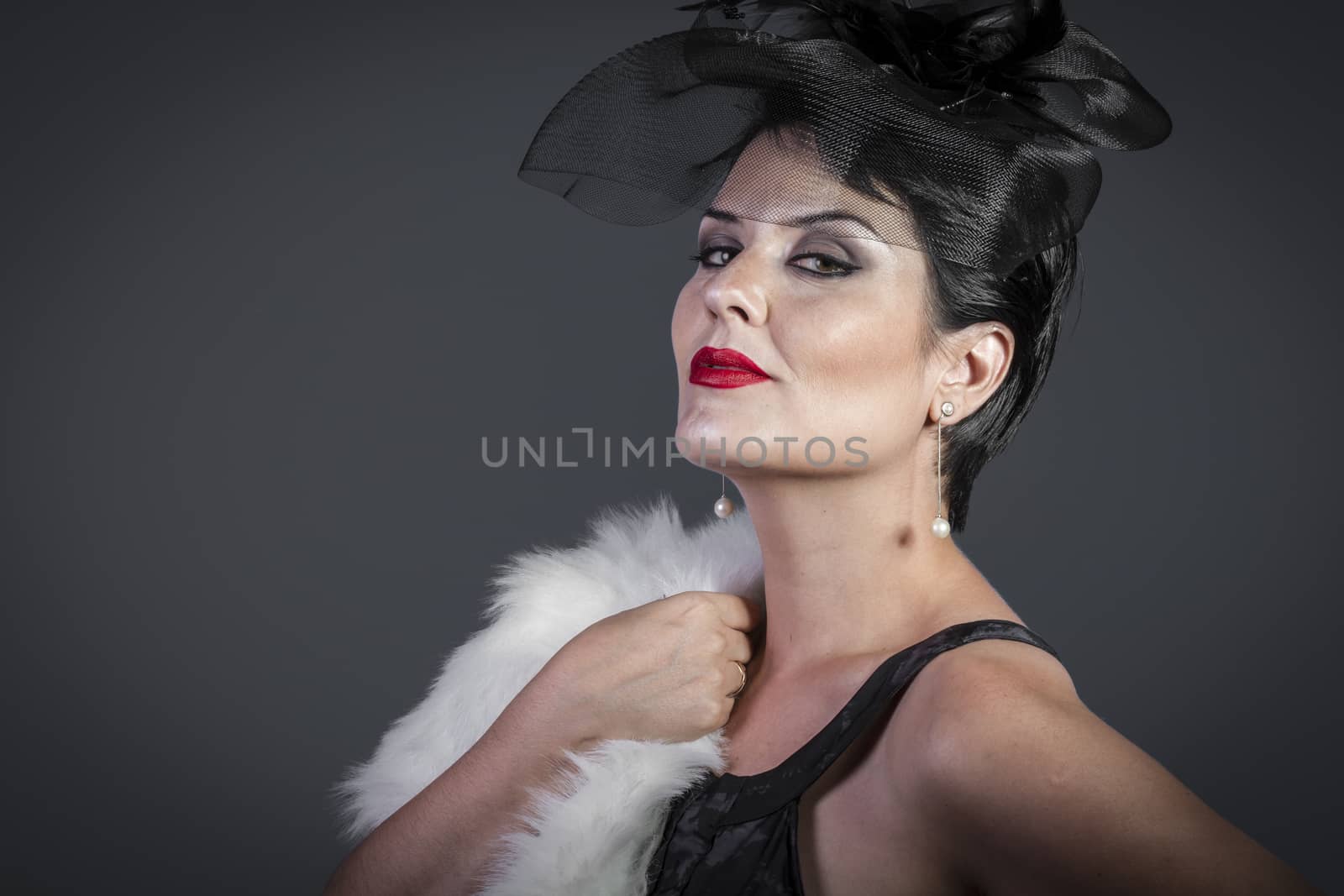 Widow At Funeral. Beautiful retro woman by FernandoCortes