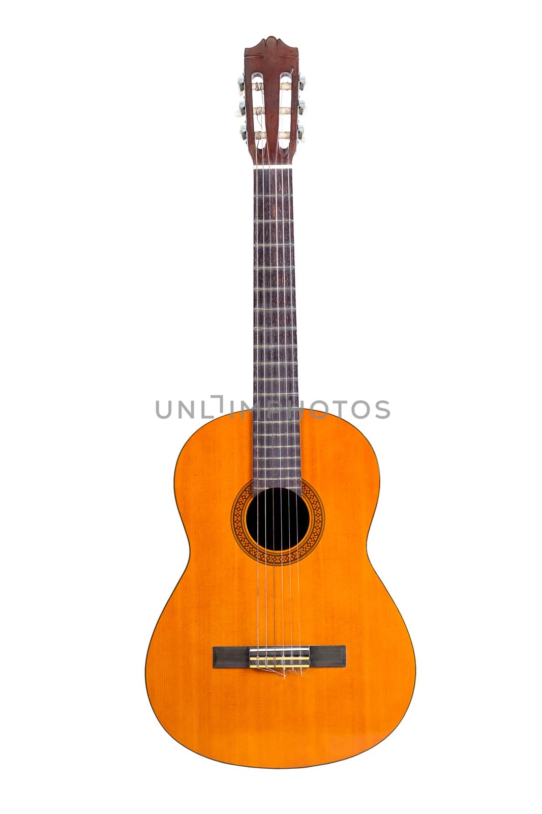 classic guitar isolated on white background