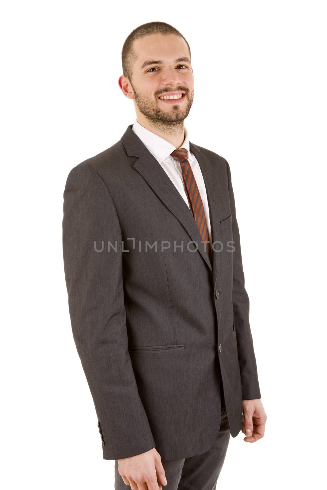 young business man portrait isolated on white