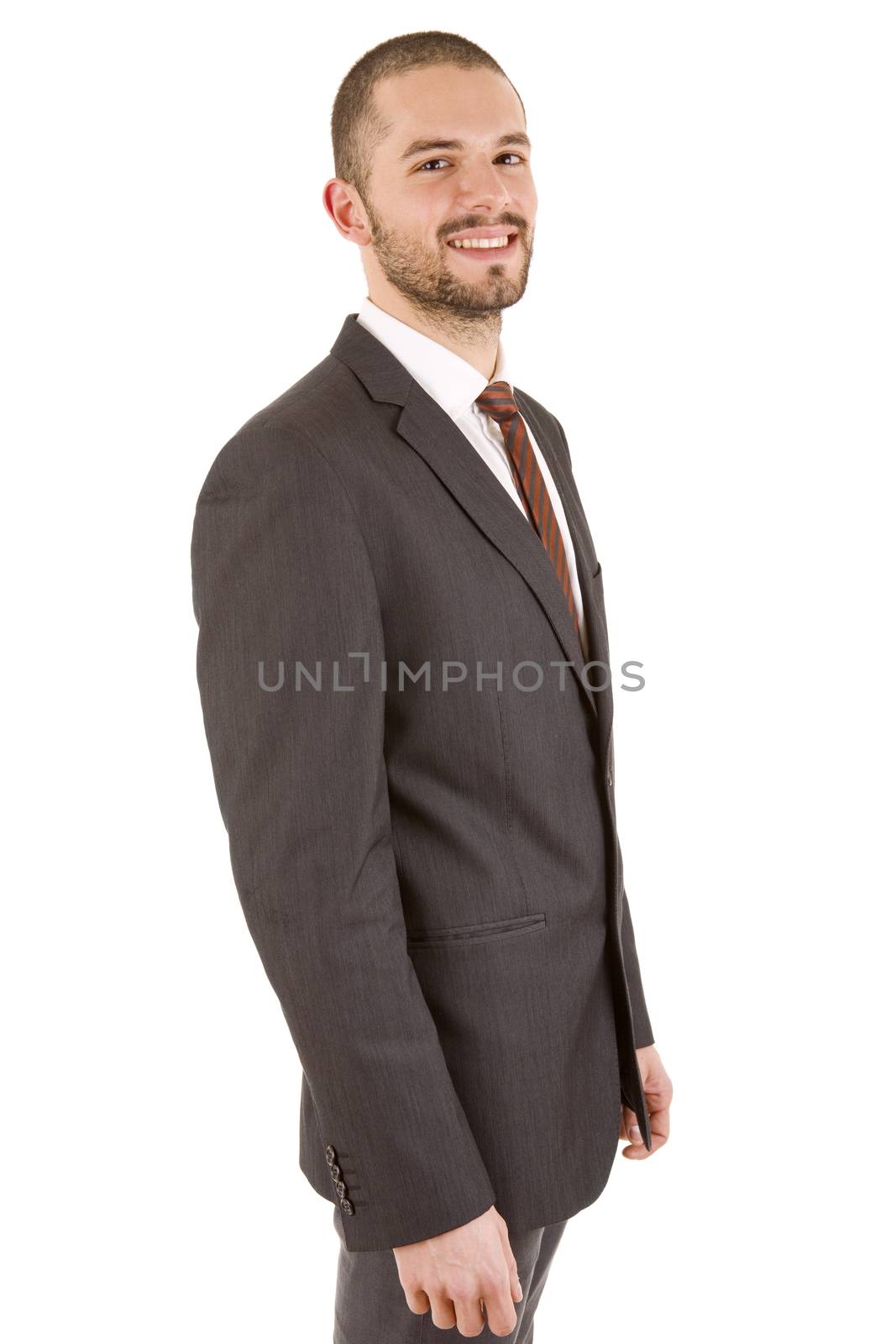 young business man portrait isolated on white