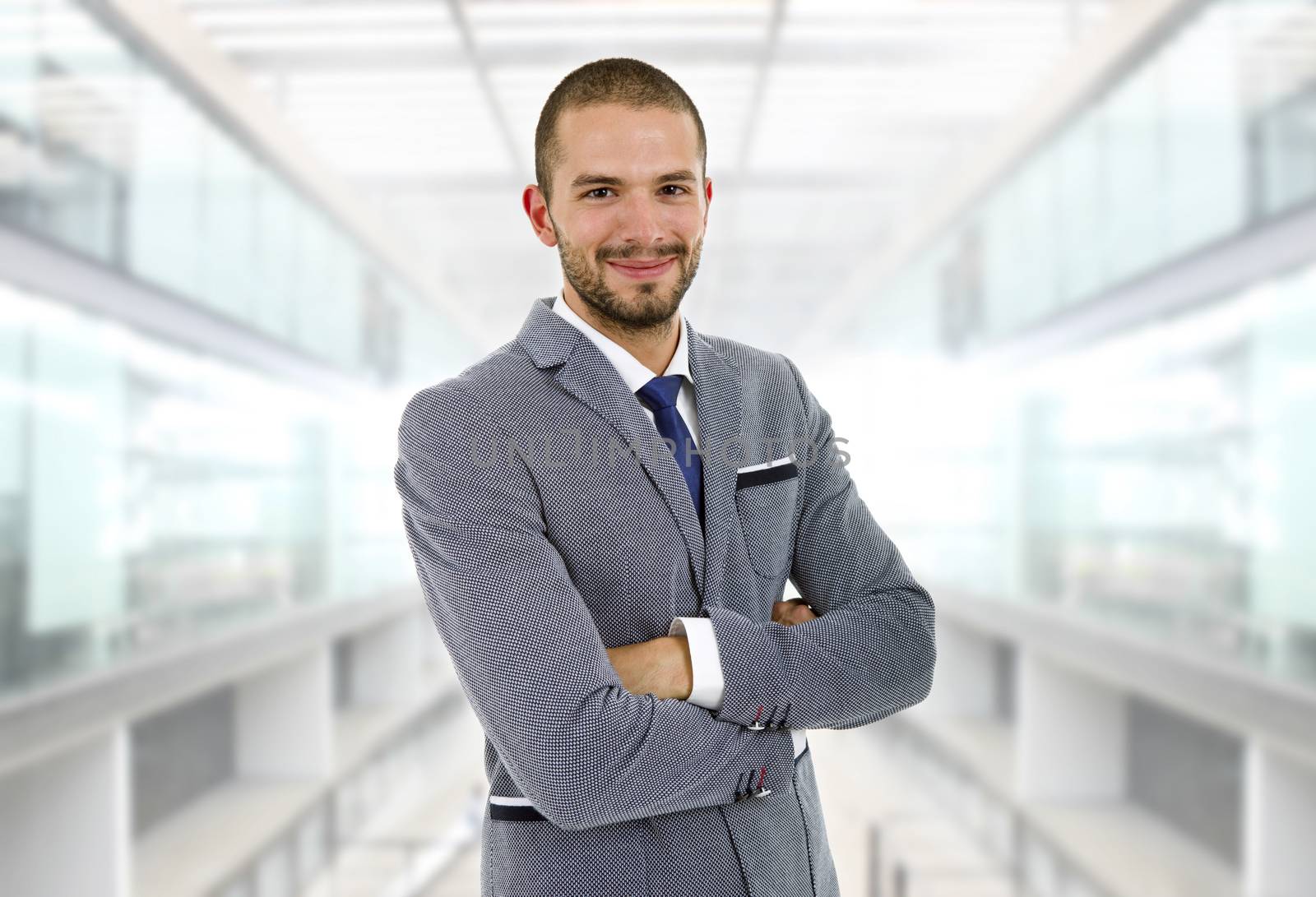 young business happy man at the office