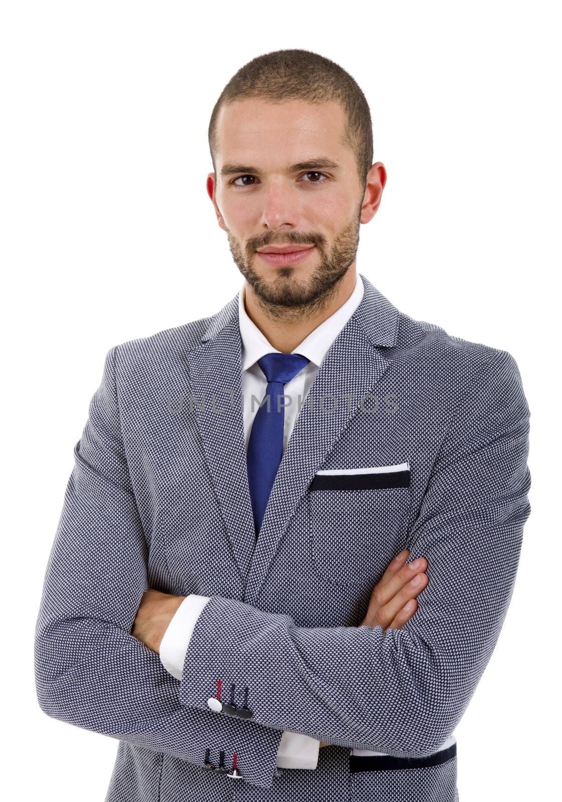 young business man portrait isolated on white