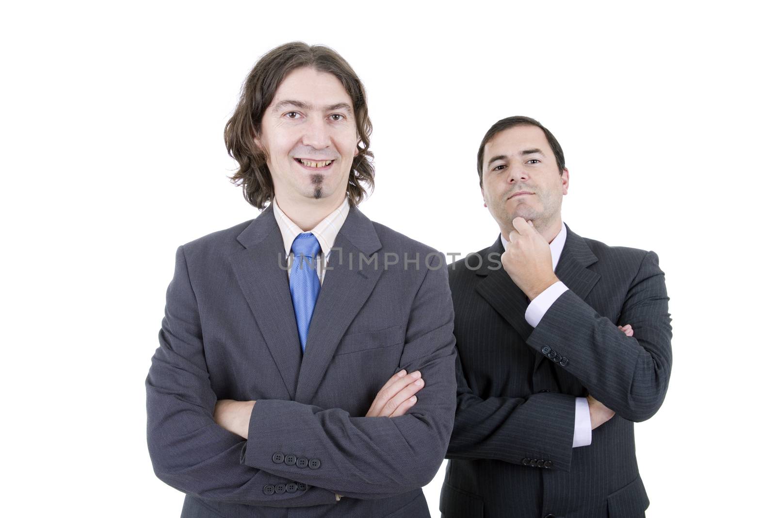 two business men isolated on white background