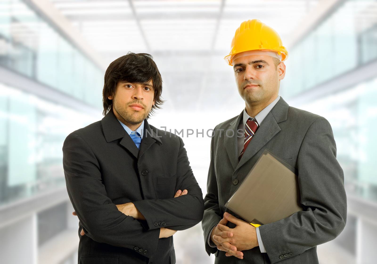 two young business men at the office