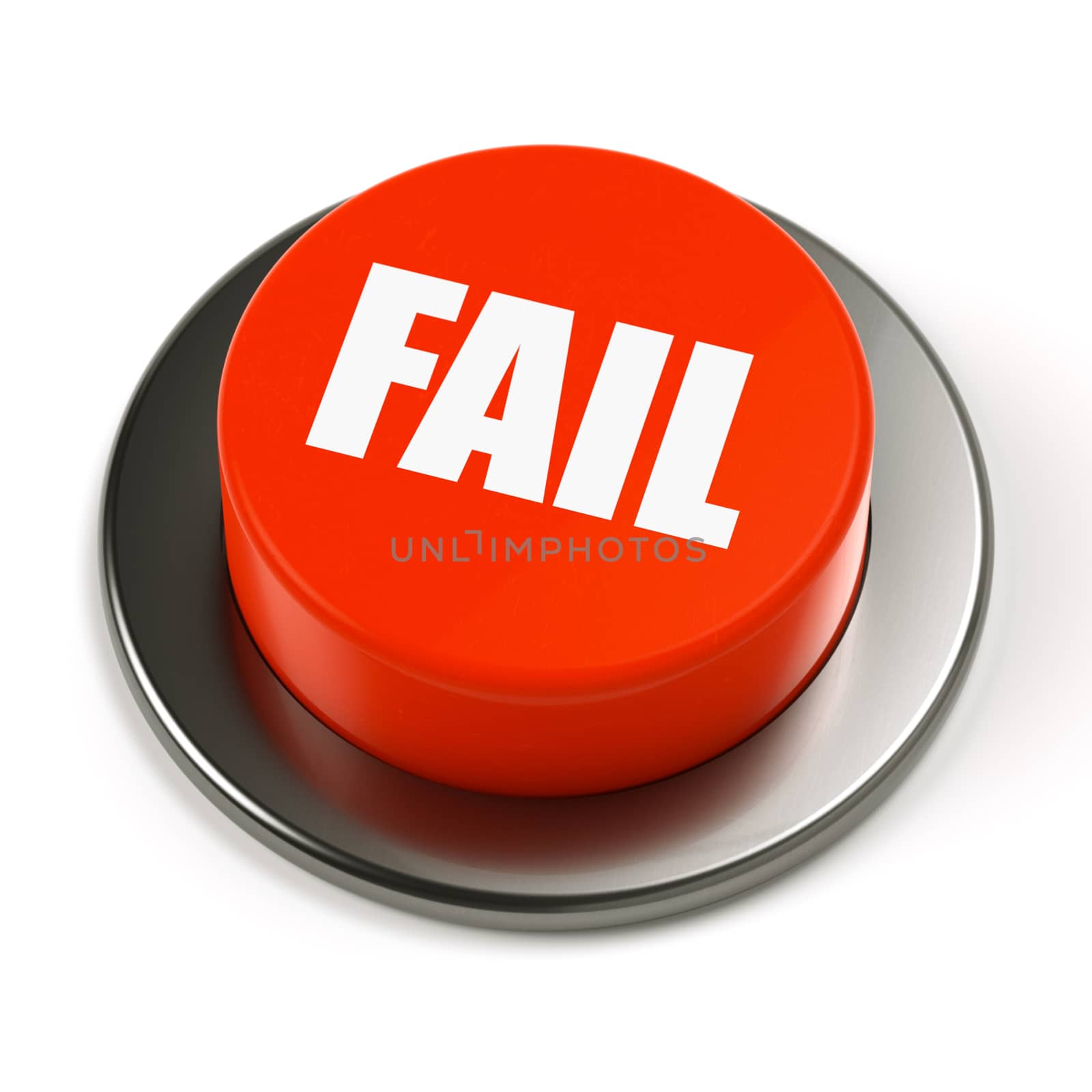 A red button with the word FAIL on a white background