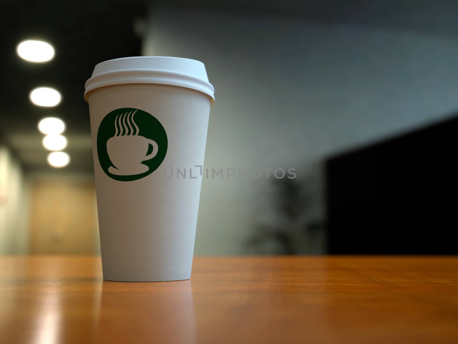 Paper Coffee Cup In Office by dantien