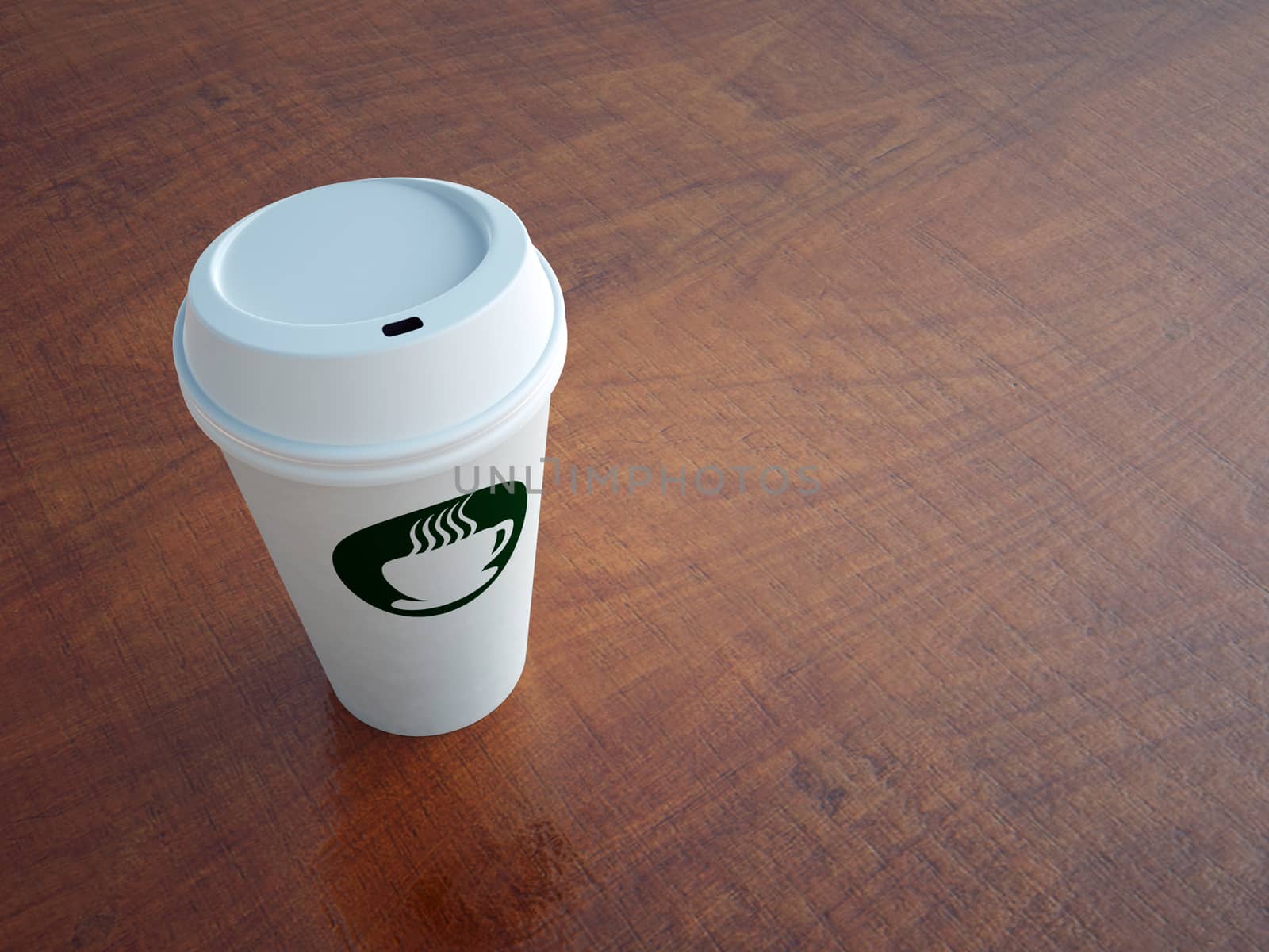 Paper Coffee Cup On a Table by dantien