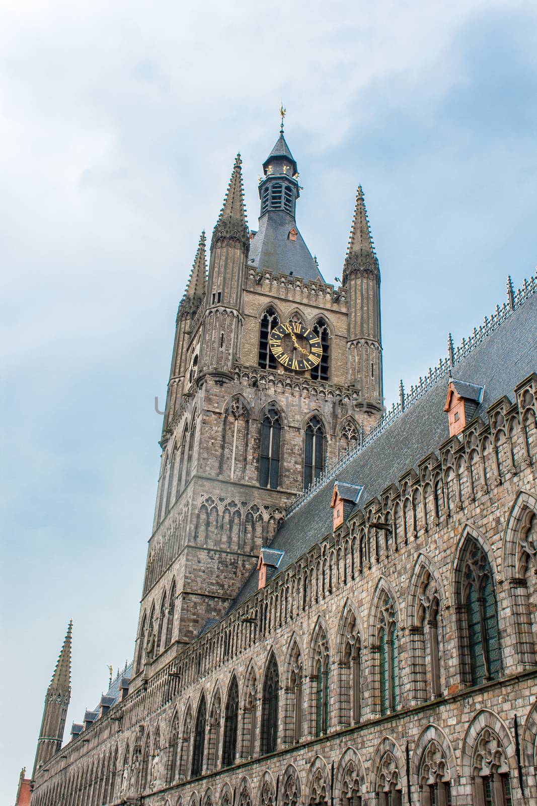 The tower of Ypres Cloth Hall Flanders Belgium by Havana