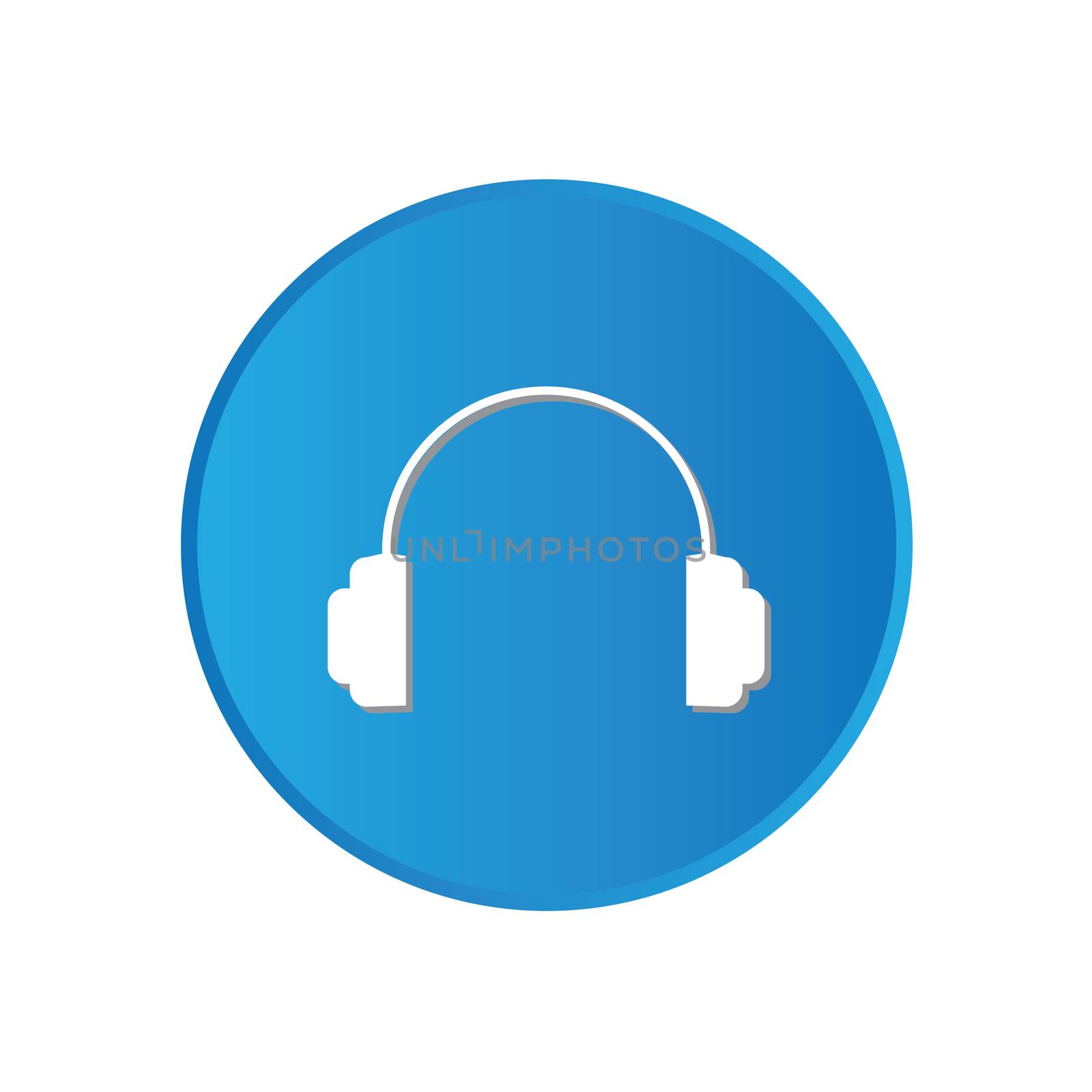 Colorful square buttons for website or app - Headphones