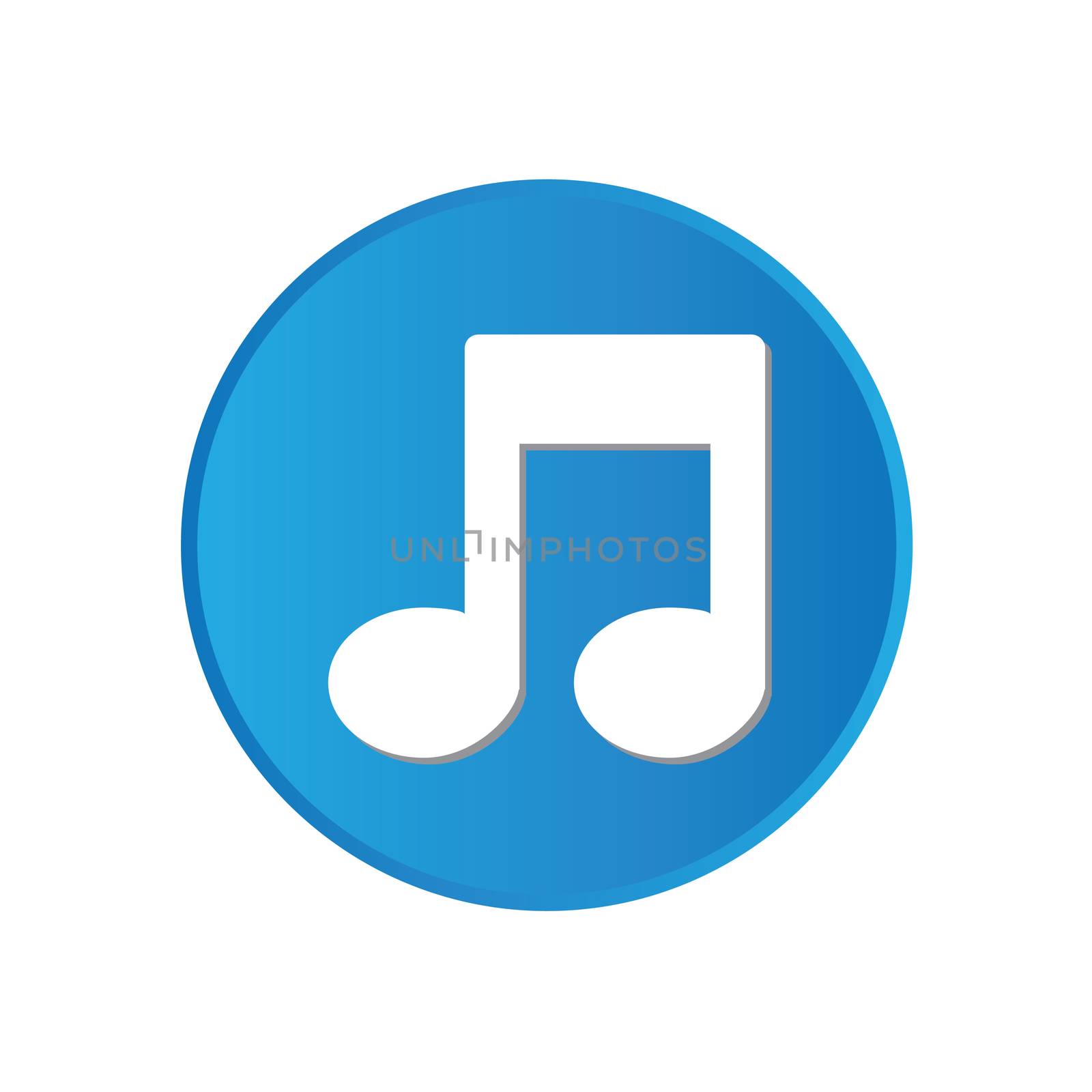 Colorful square buttons for website or app - Musical Note