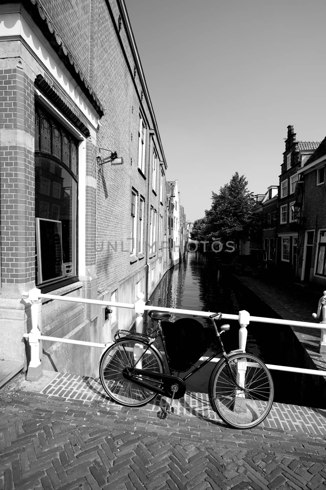 Village romantic and quite scene in lkmaar, Netherlands, Holland