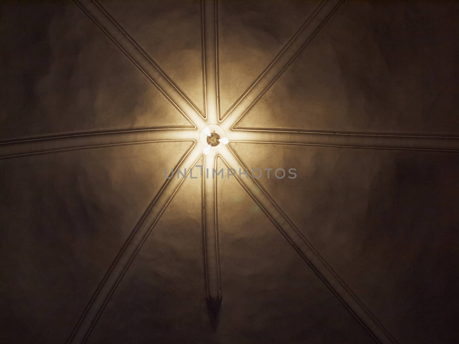 Beautiful lamps on ceiling of a church religion christianity background