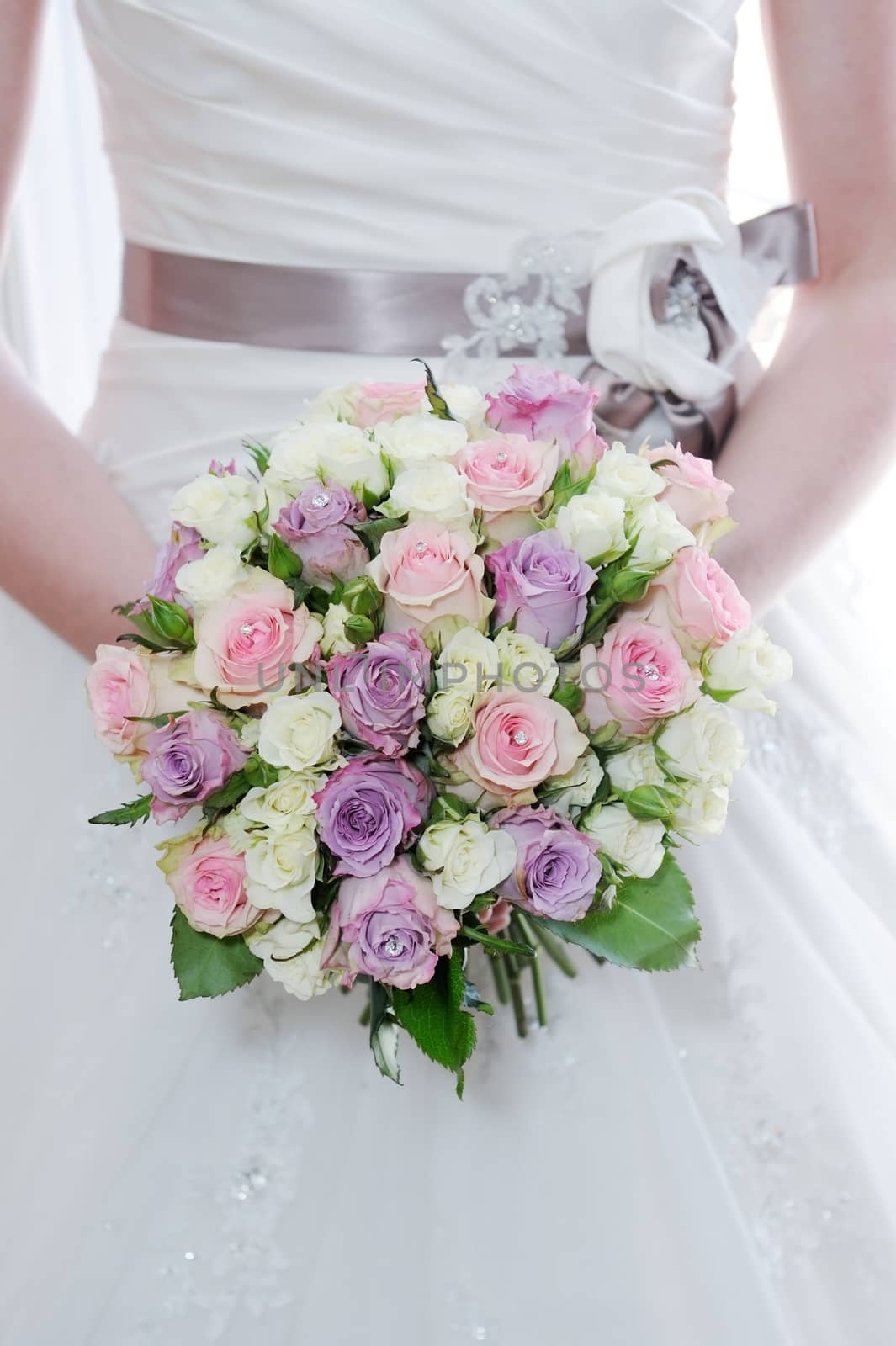 Brides flowers closeup by kmwphotography