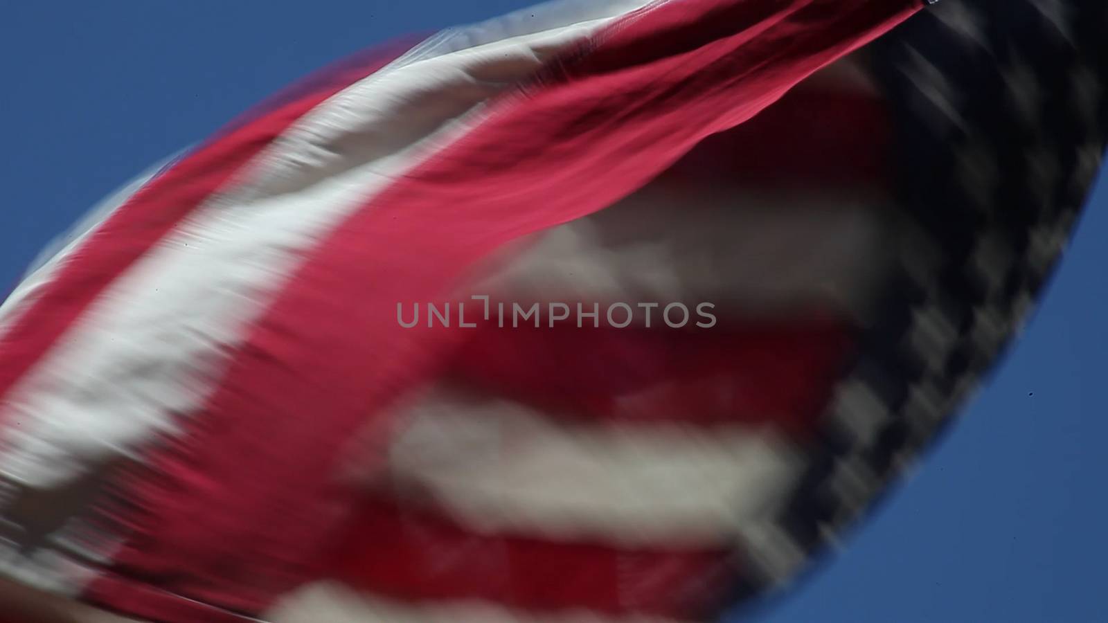 American flag in motion