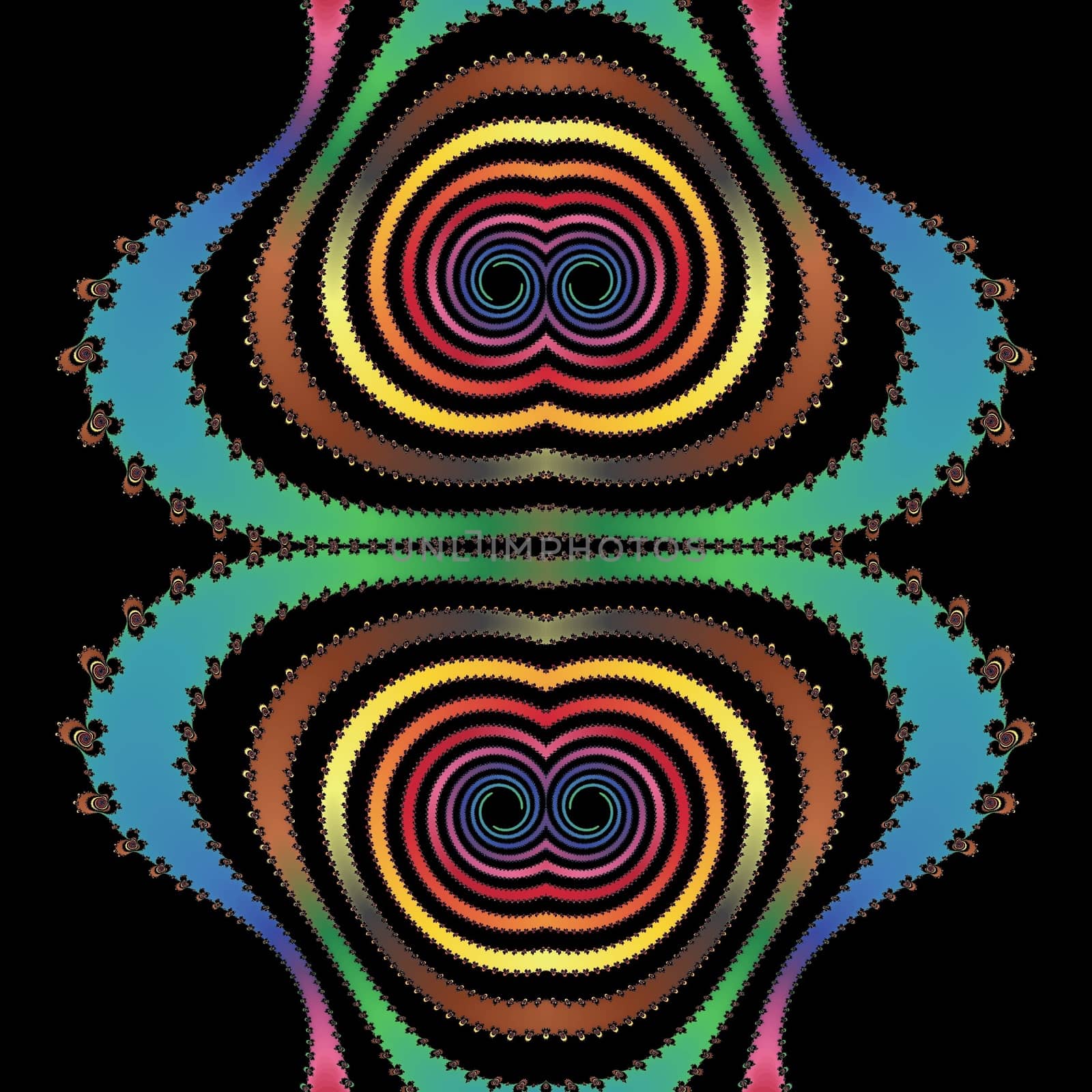 Digital computer graphic - decorative fractal pattern for design.