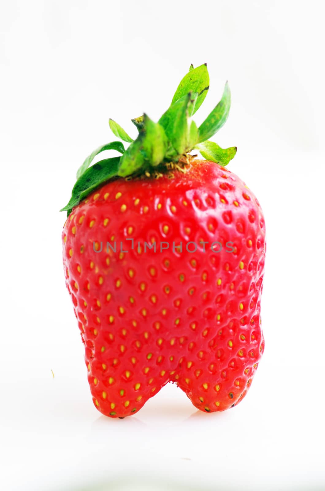 Healthy red strawberry fruit  isolated on the white background  by dolnikow
