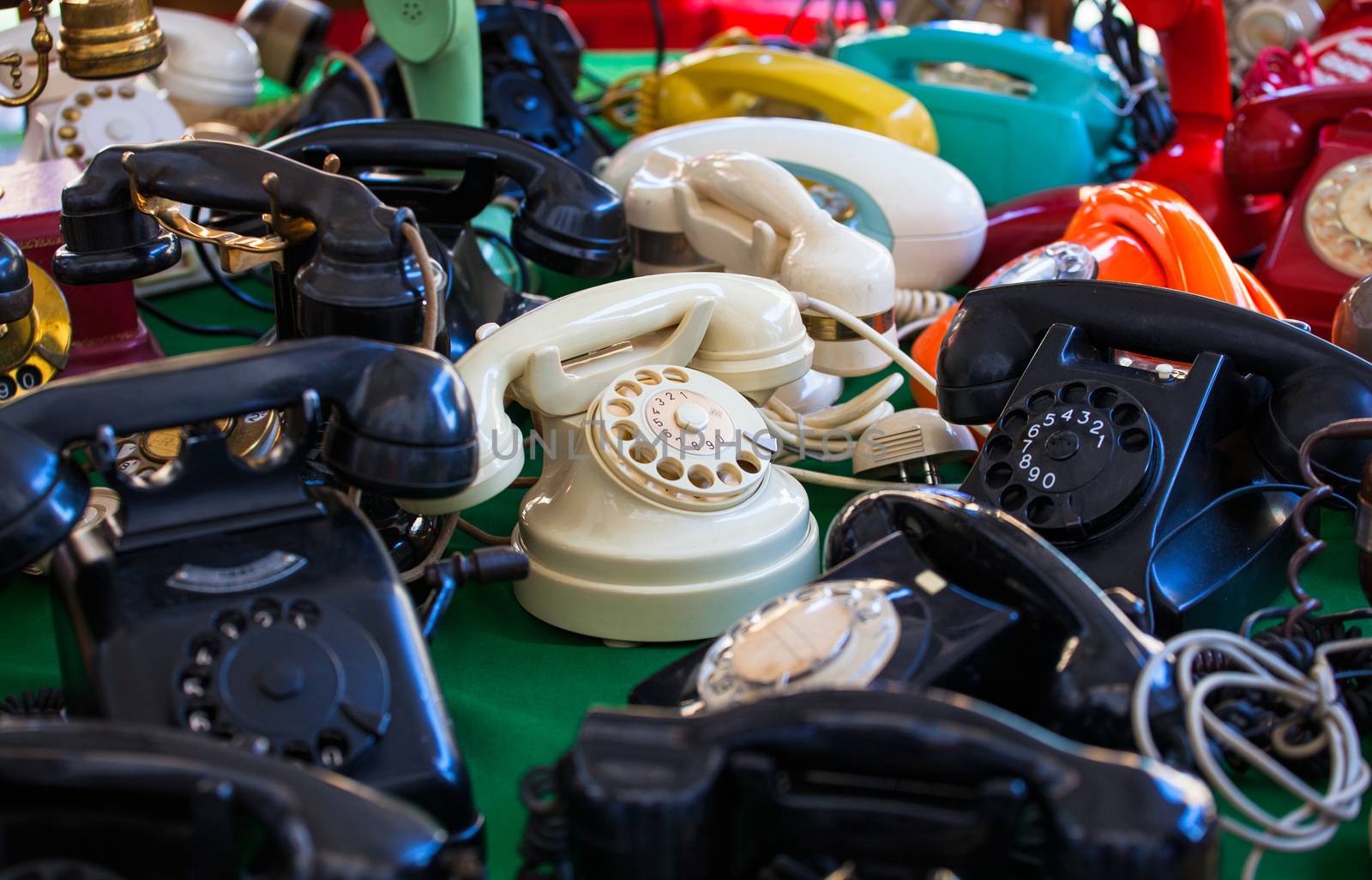 Vintage telephones by bepsimage