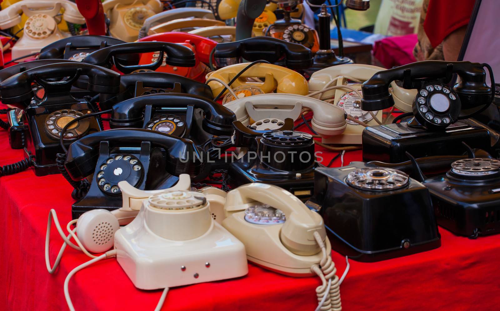 Vintage telephones by bepsimage