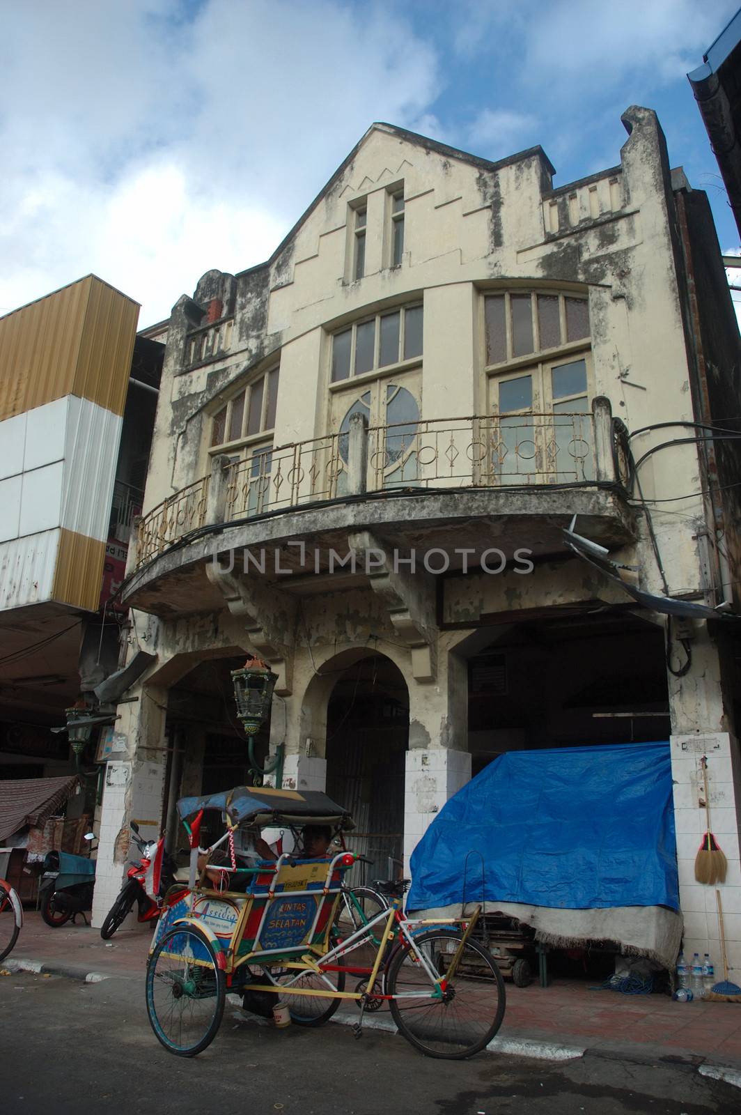 Yogyakarta, Indonesia - September 23, 2011: Scenery of famous Malioboro street in Yogyakarta-Indonesia.