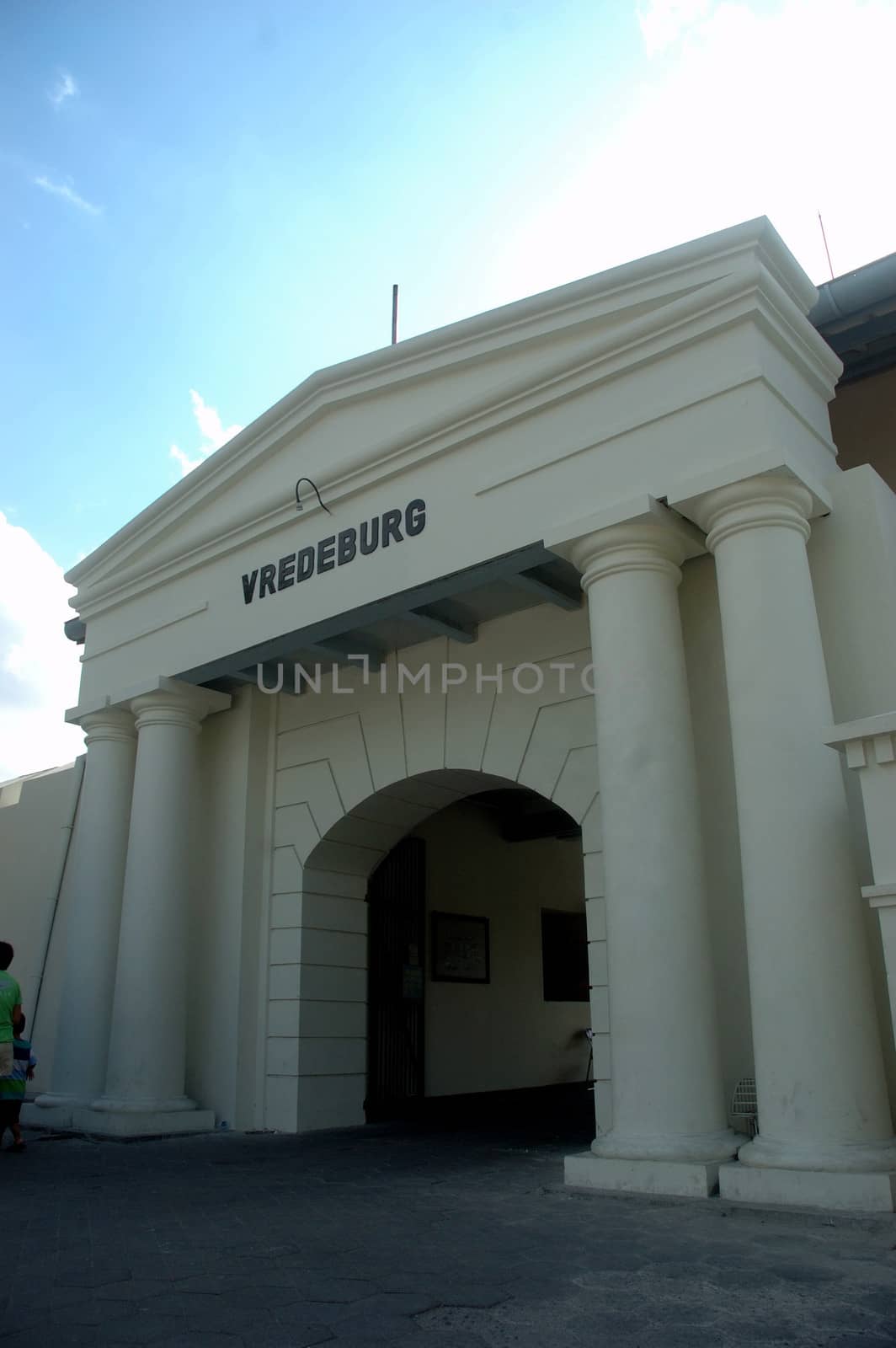 yogyakarta, indonesia-september 23, 2011: vredeburg castle at malioboro street yogyakarta, indonesia.