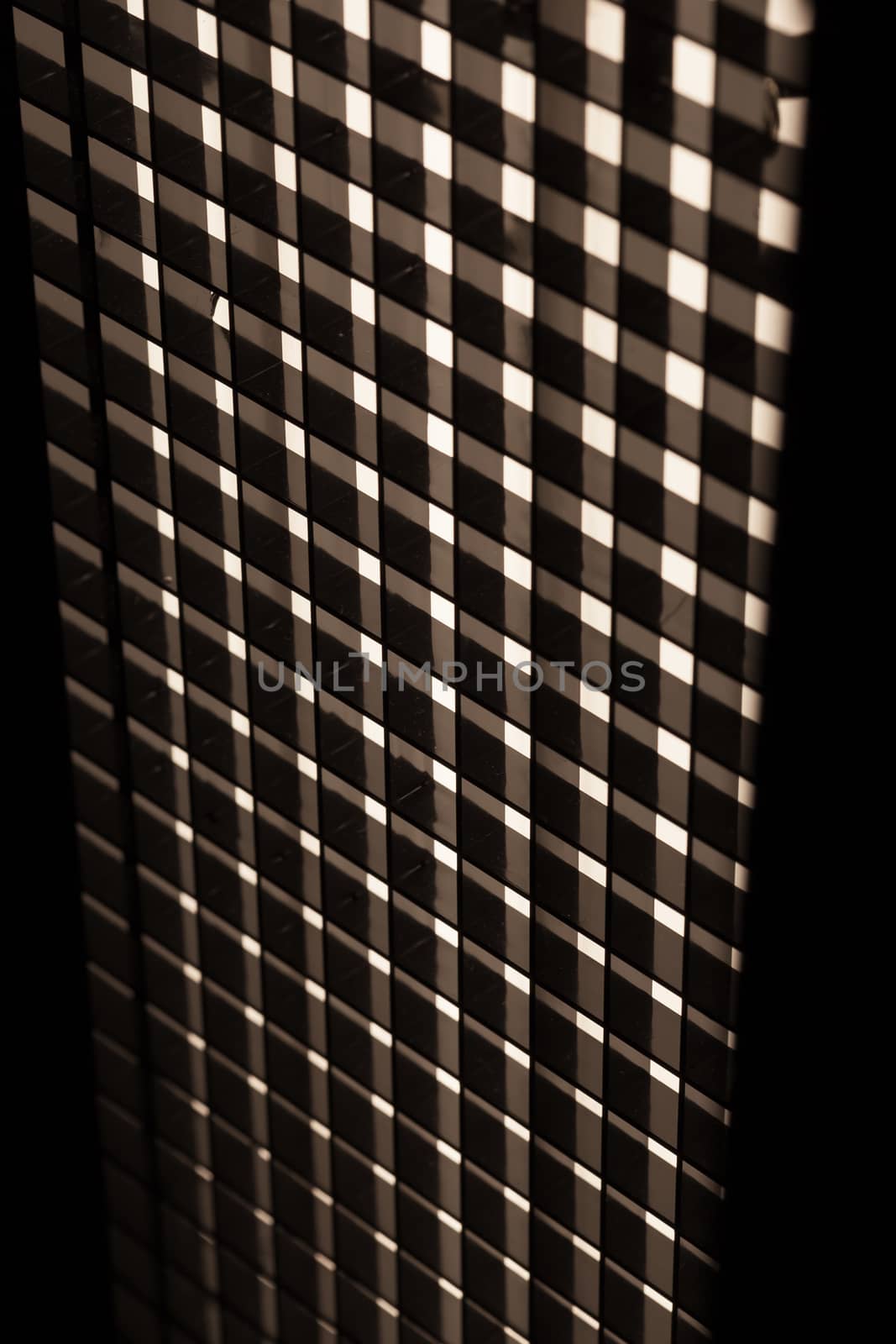 Black squares, white lines, abstract pattern